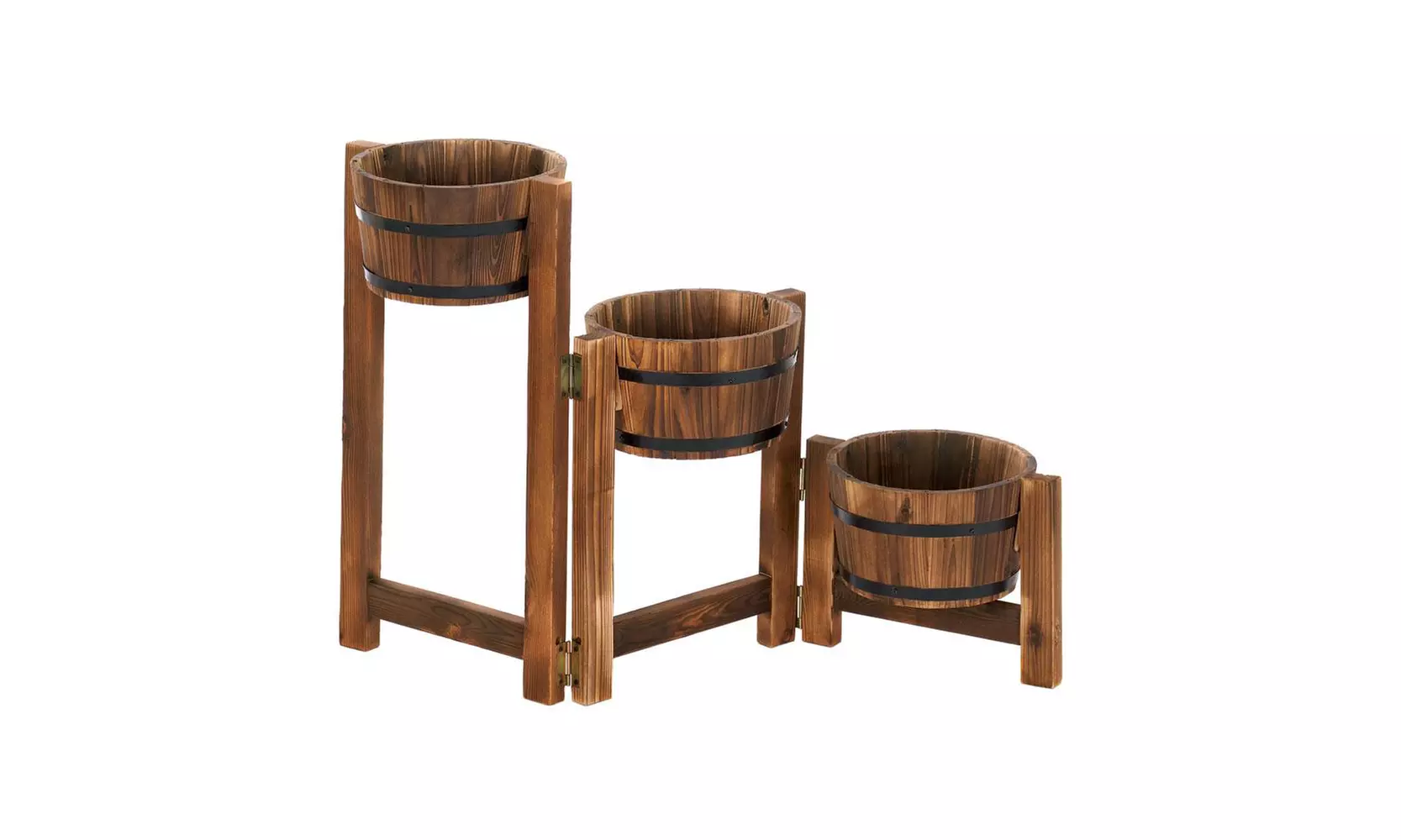 Apple Barrel Ladder Planter - Primary Image