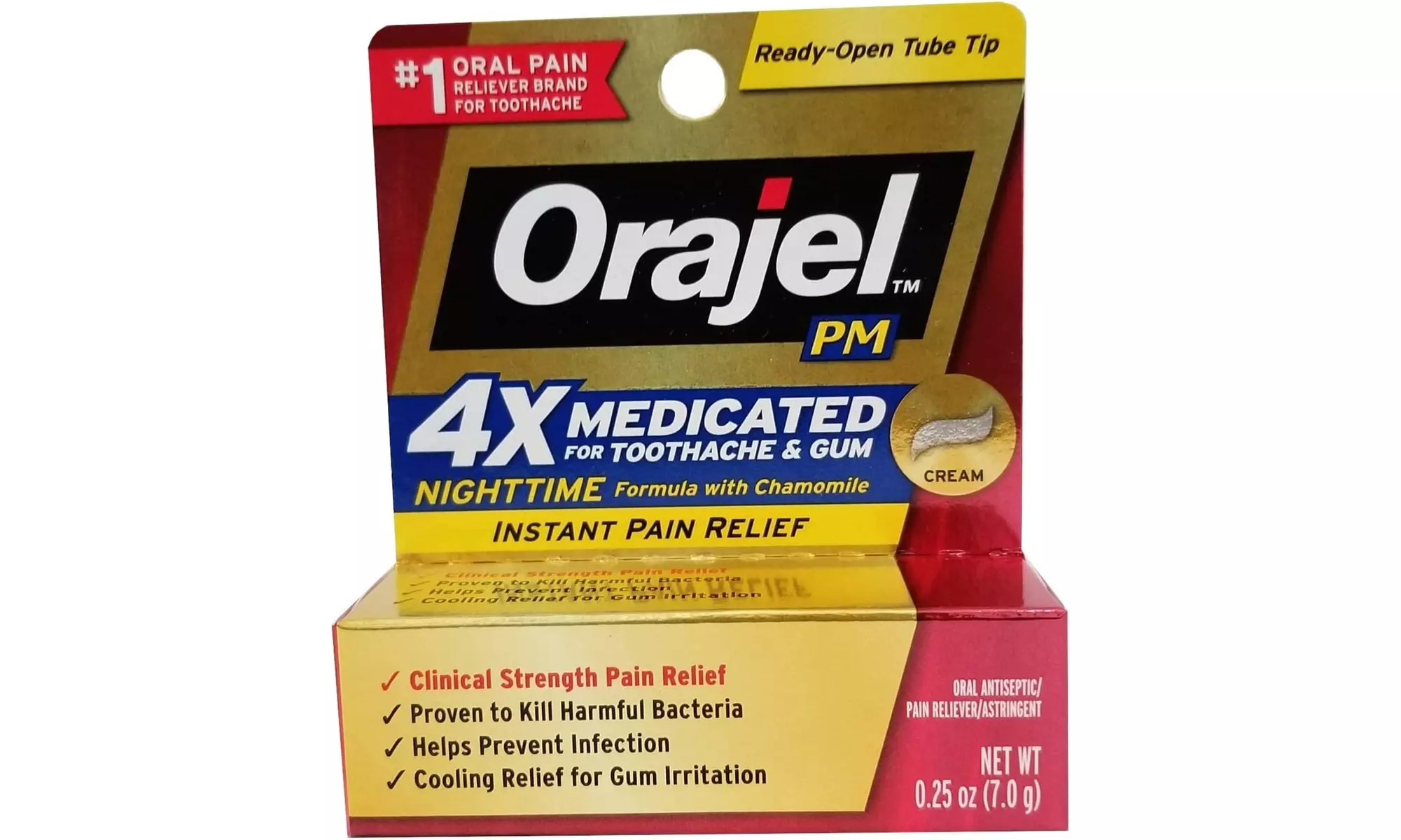 Orajel Maximum Strength Nighttime Toothache Pain Relief Cream - 0.25 Oz - Primary Image