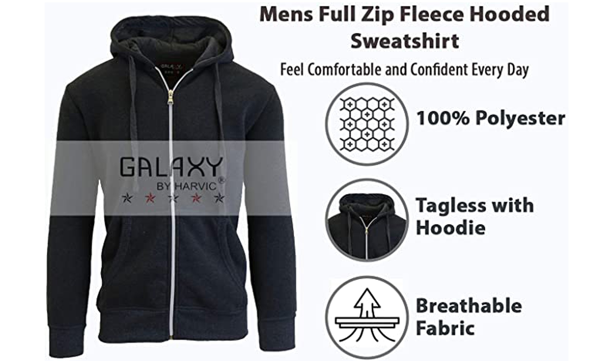 Men's Heavyweight Full-Zip or Pullover Fleece-Lined Hoodie (Sizes, S-2XL)