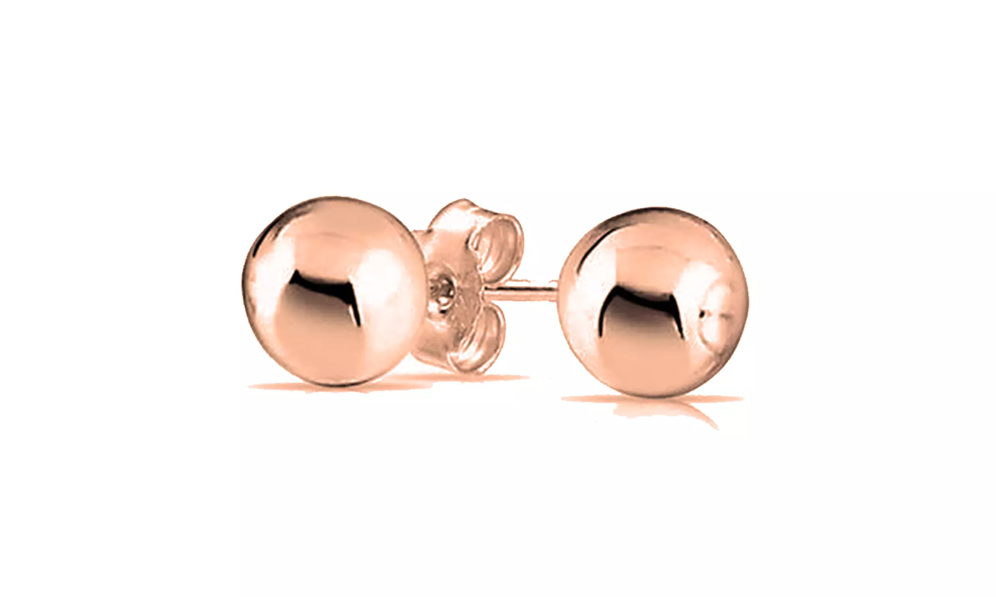 Polished Italian Ball Stud in Sold Sterling Silver  - Primary Image