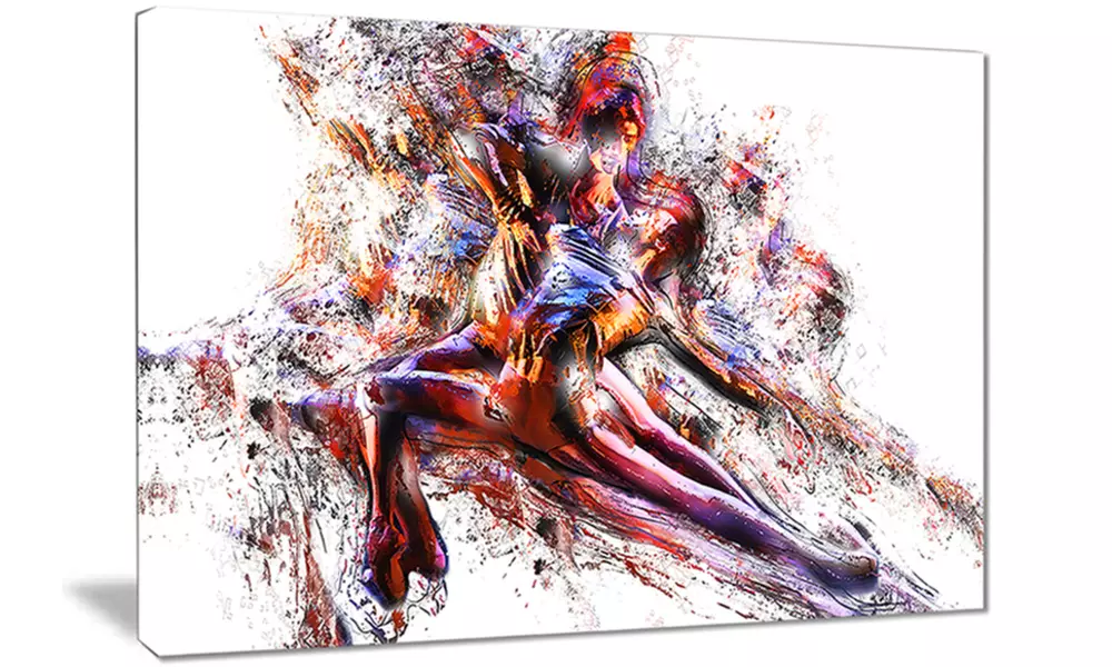 Figure Skating Couple - Large Sport Canvas Art Print - Primary Image