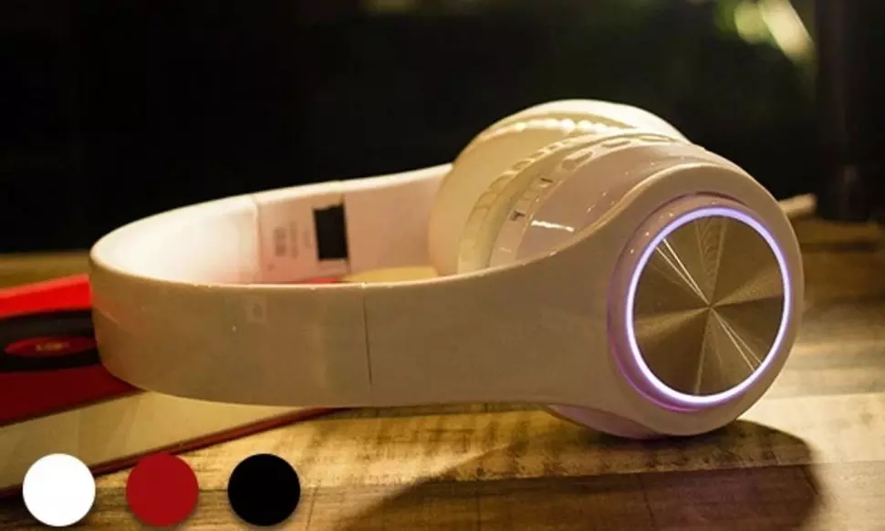 Bluetooth headphones with LED light  - Primary Image
