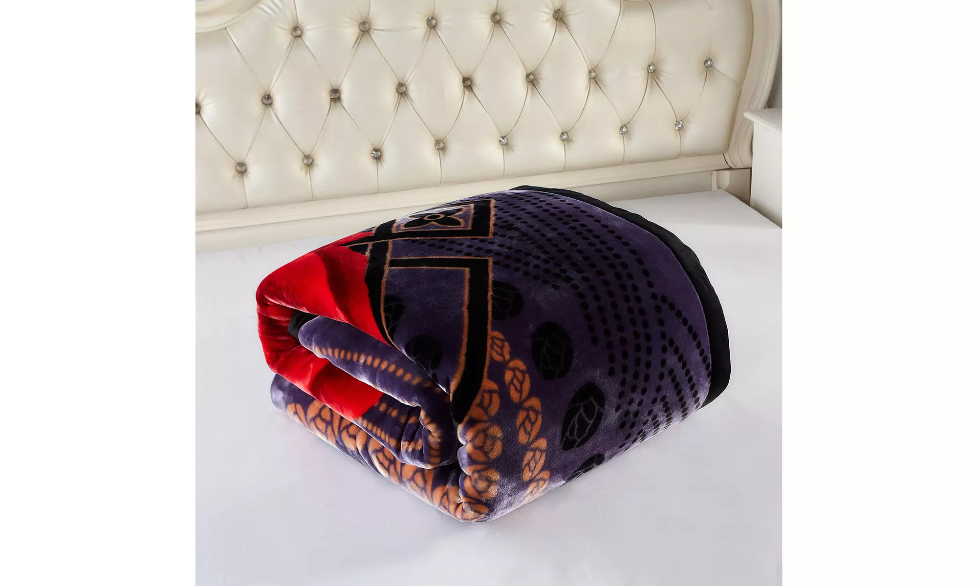 JML Heavy Fleece Blanket,2 Ply Printed Bed Blanket For King Size,85"x93",10Lb