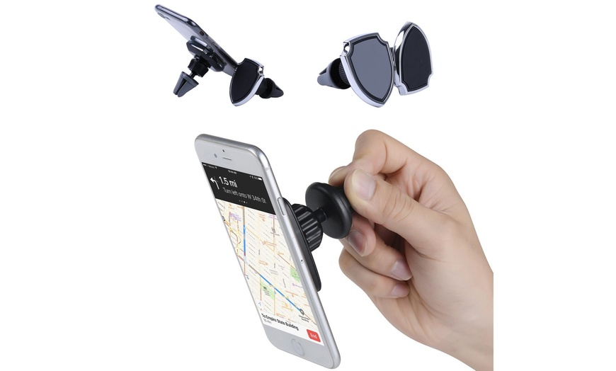 Image 8: Magnetic Car Phone Mount Strong Air Vent Stand Cell Phone Holder Car Mount