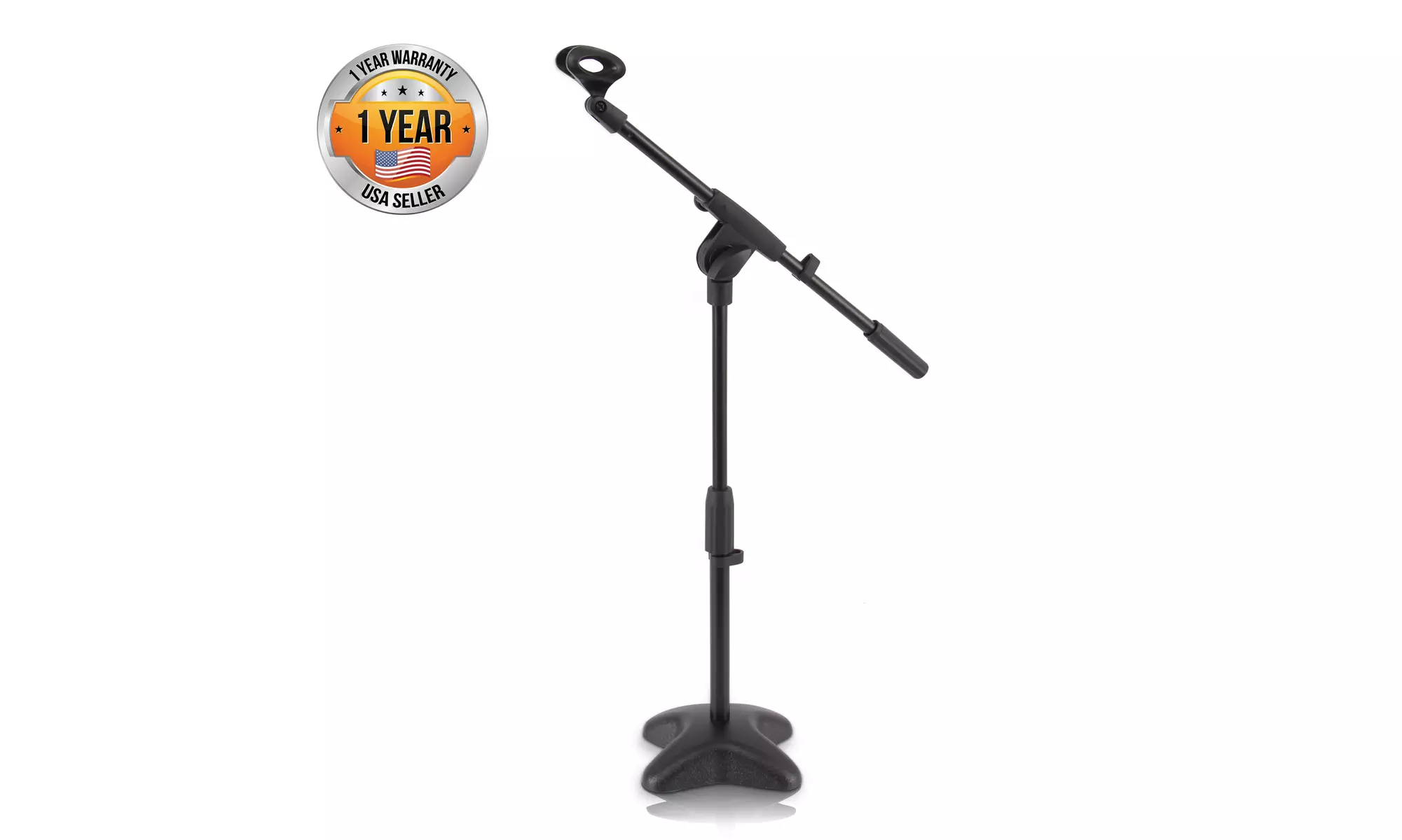 Desktop Mic Stand - Height adjustable & boom extending desk/tabletop mic mount - Primary Image