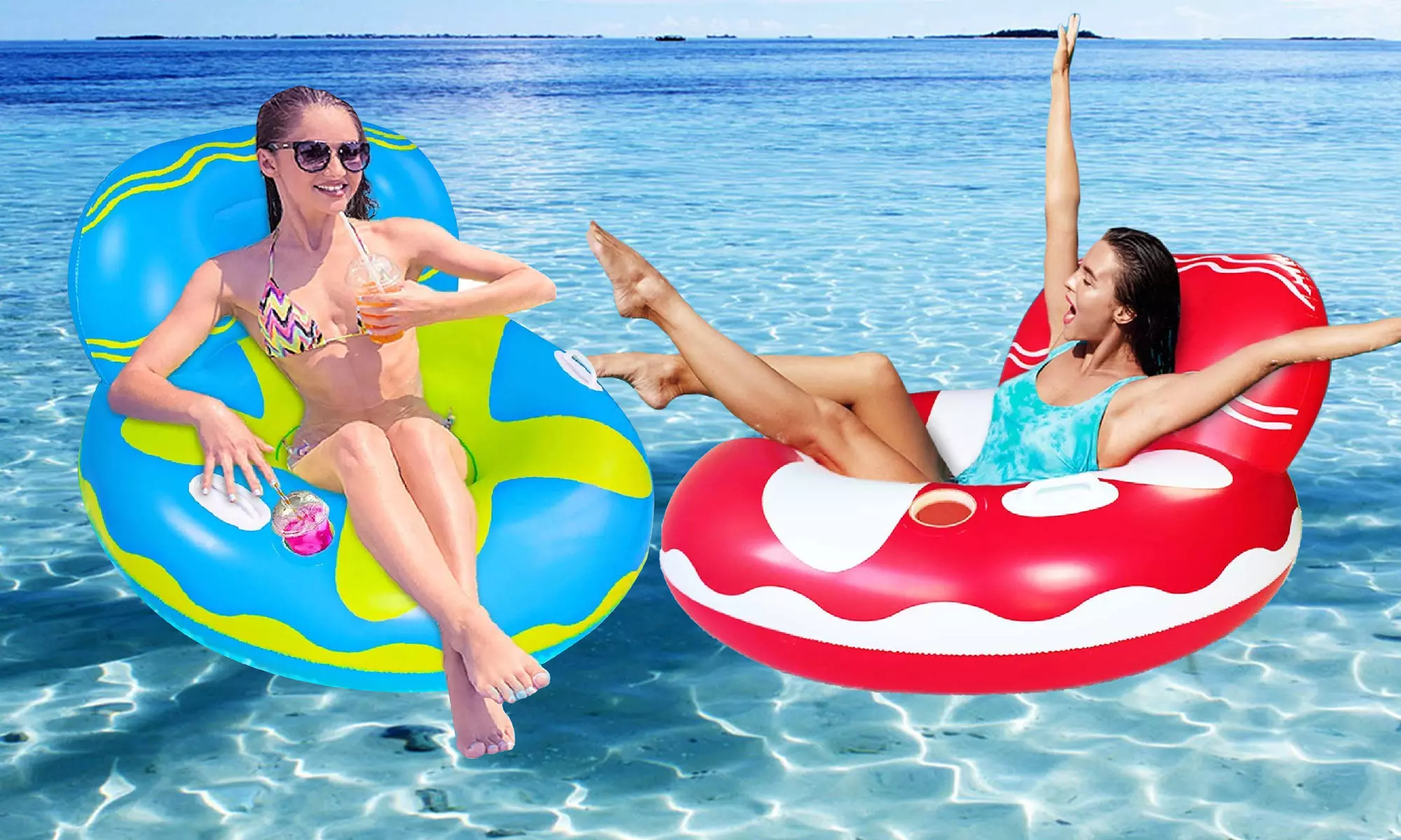 Inflatable Tanning Pool Float For Adults Kids Lounger Removable  Raft Bed Mat - Primary Image