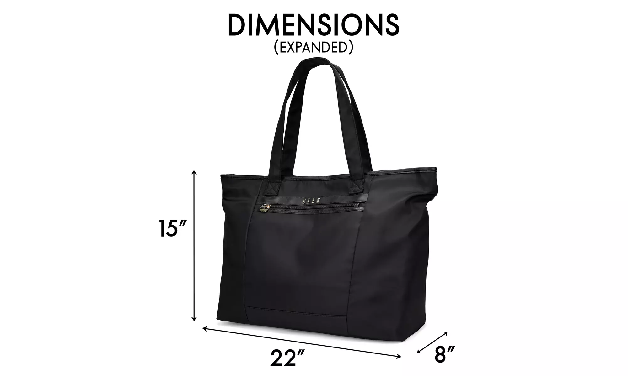 ELLE Rendezvous 38L Twill Weekender Tote Bag