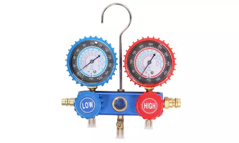 3.5CFM Vacuum Pump R134 R12 R22 Double Gauge Valve Set - Second Medium