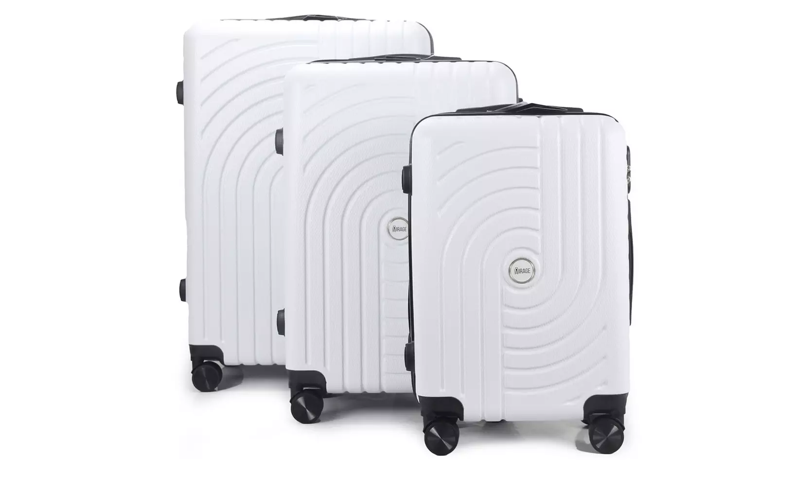 3-Piece Hardside Luggage Set with 360 Dual Spinner Wheels and Combo Lock