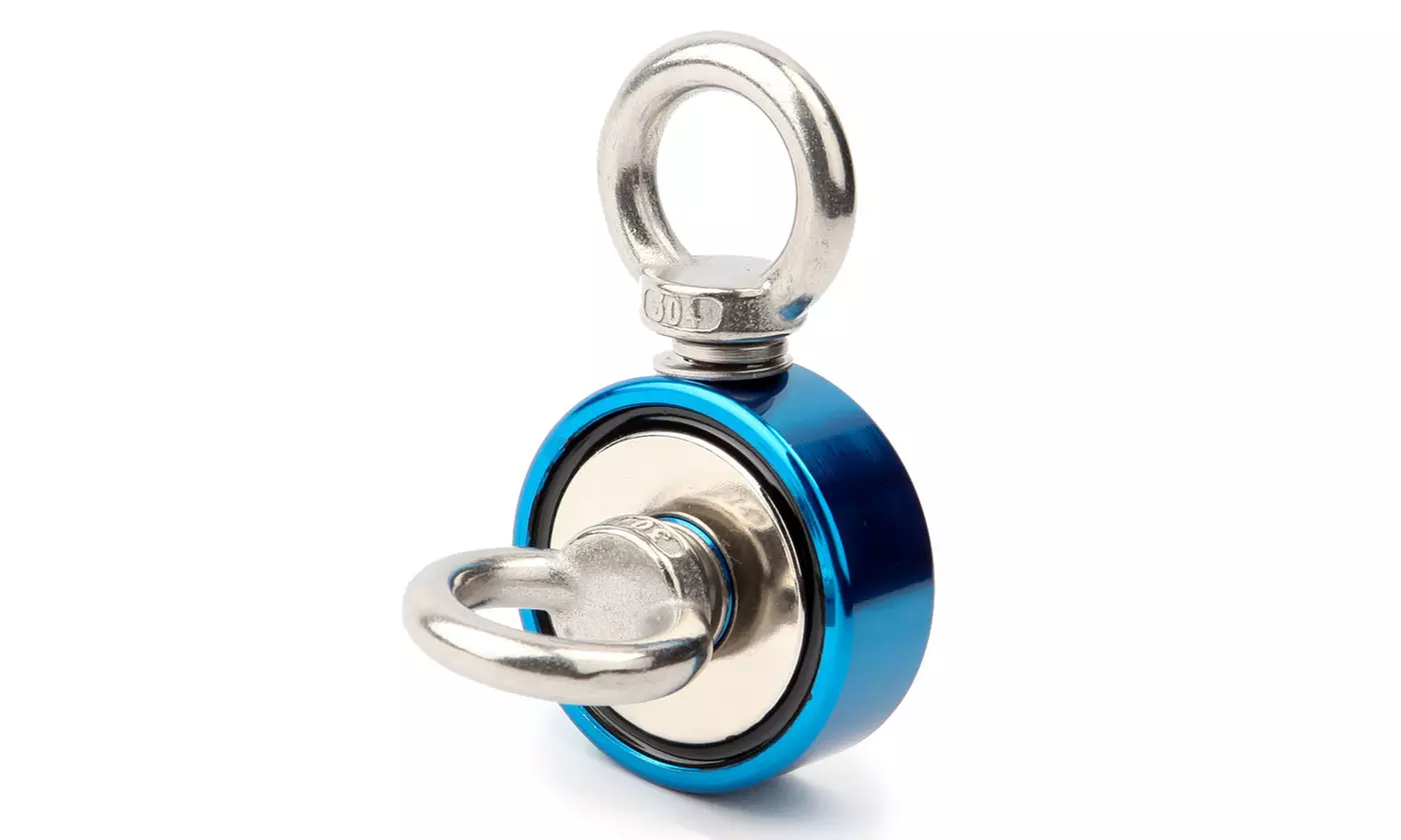500LBS Pulling Force Round Double Sided Fishing Magnet Super Strong Neodymium 