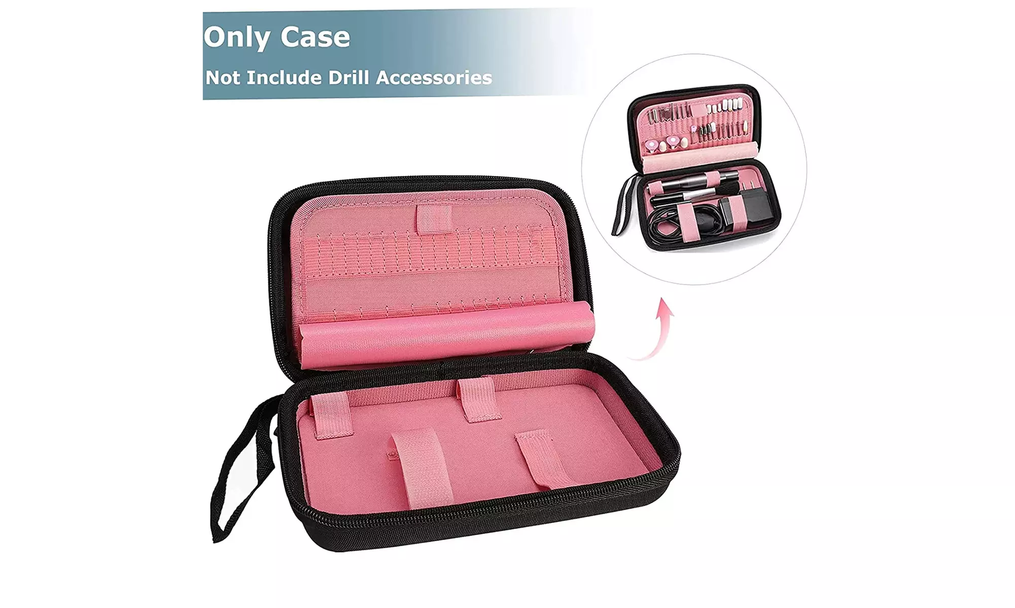 Nail Drill Bits Holder Container (ONLY CASE), Acrylic Nail Drill Kit - Primary Image