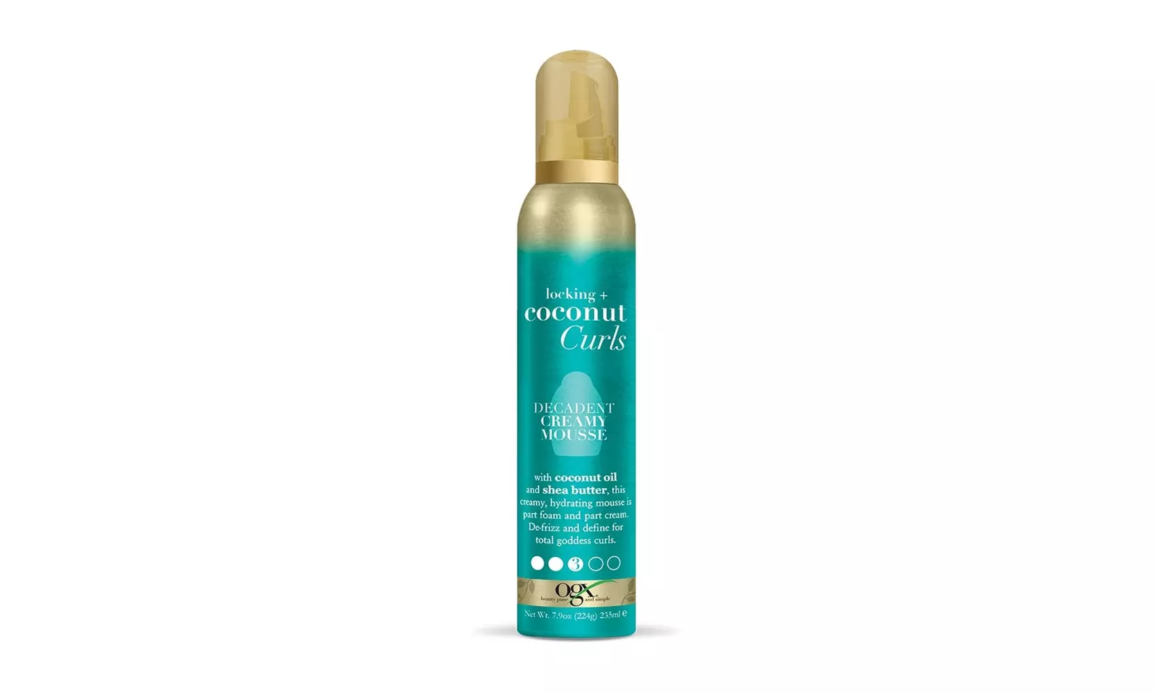 Ogx Locking Plus Coconut Curls Decadent Creamy Mousse, 7.9 Ounce - Primary Image