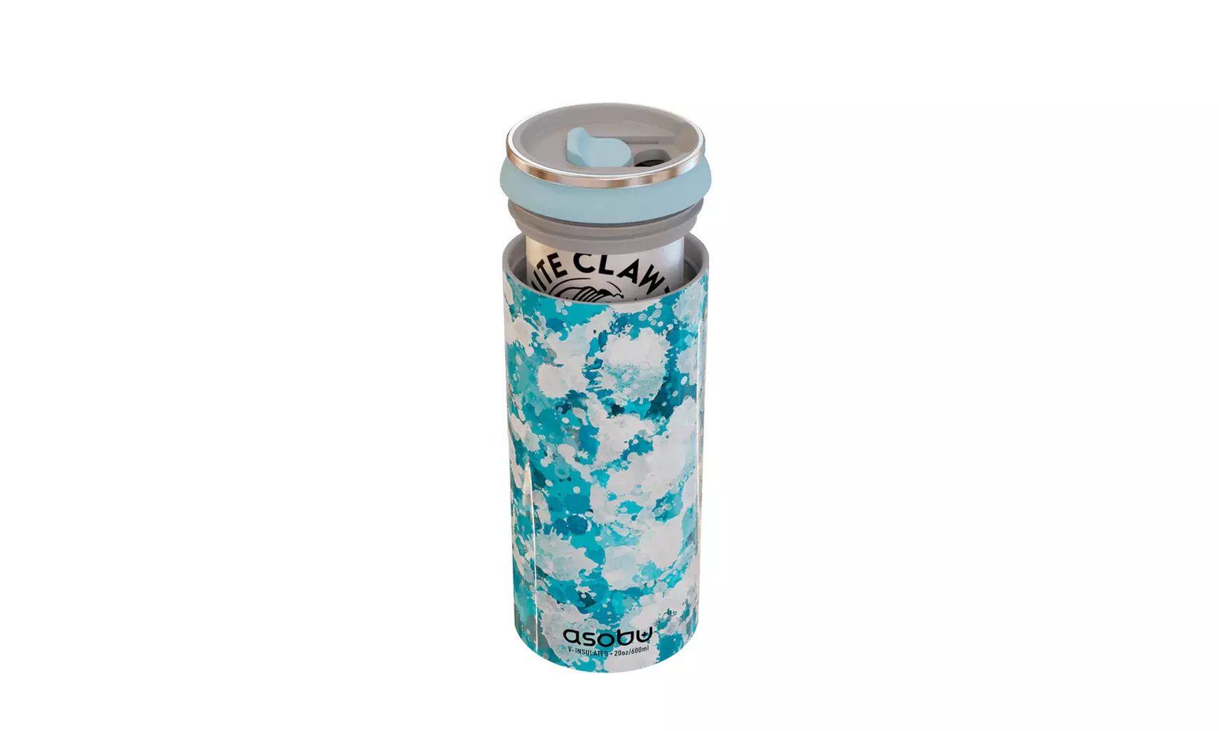 Asobu 16oz Multi Can Cooler, Insulated Stainless Steel with Lid