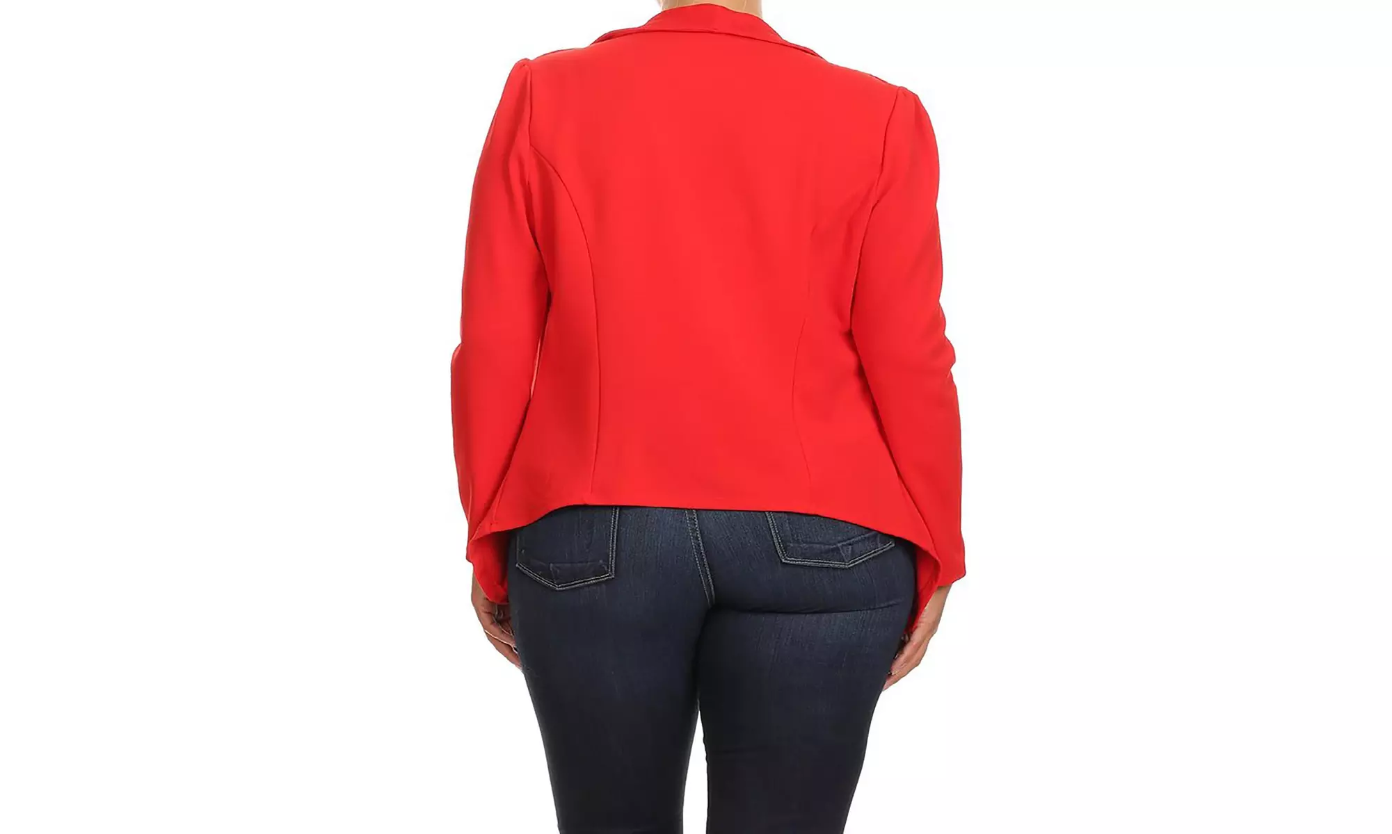 MOA Collection Womens Open Front Blazer with Plus Size