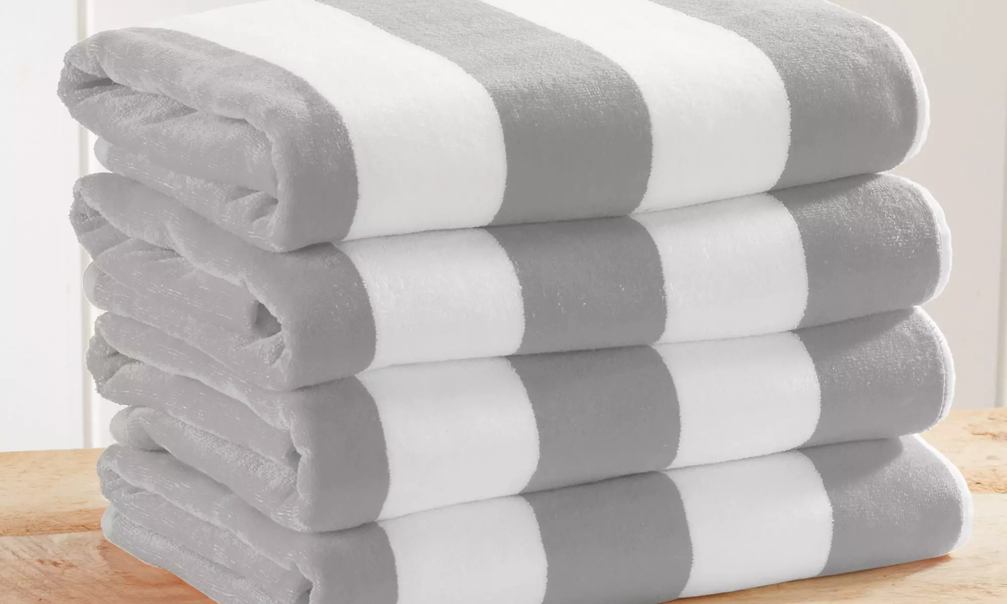 FreshFolds Four Pack Cotton Velour Beach Towels