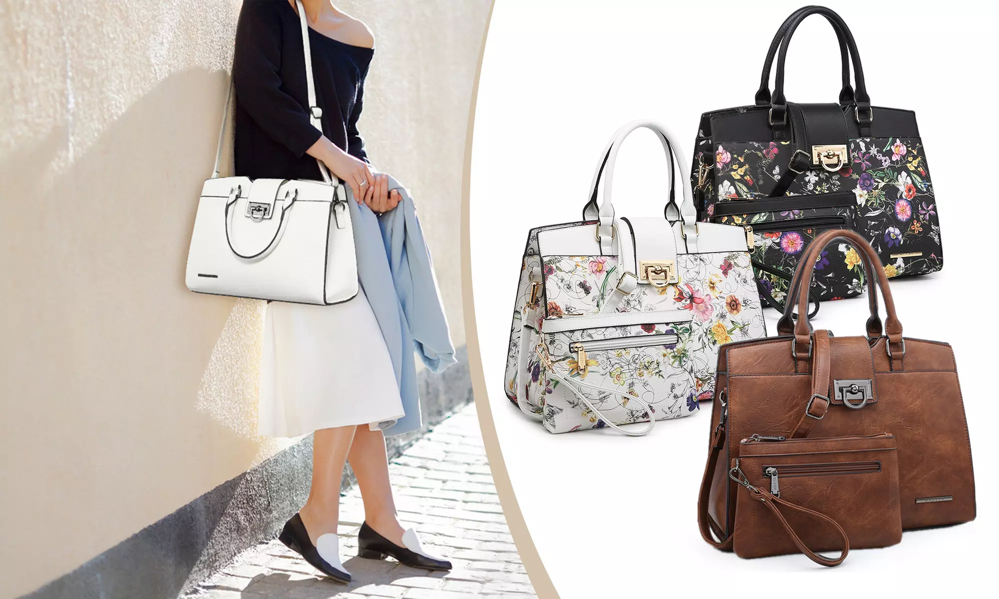 MKP Women Handbags  Fashion Satchel Bags Top Handle with Matching Wristlet - Primary Image