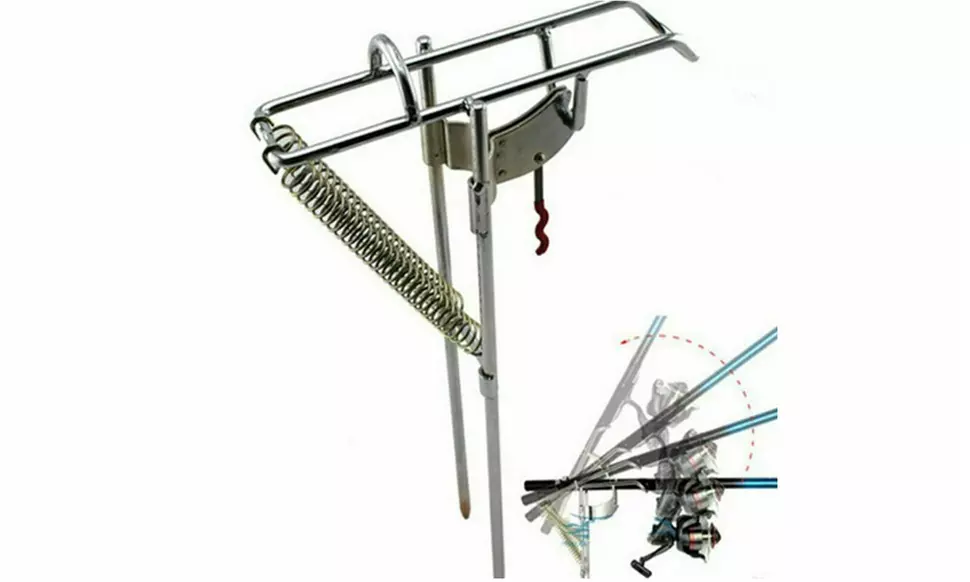 Fishing Rod Holder Automatic Tip-Up Hook Setter Fish Pole Tackle Bracket - Second Medium