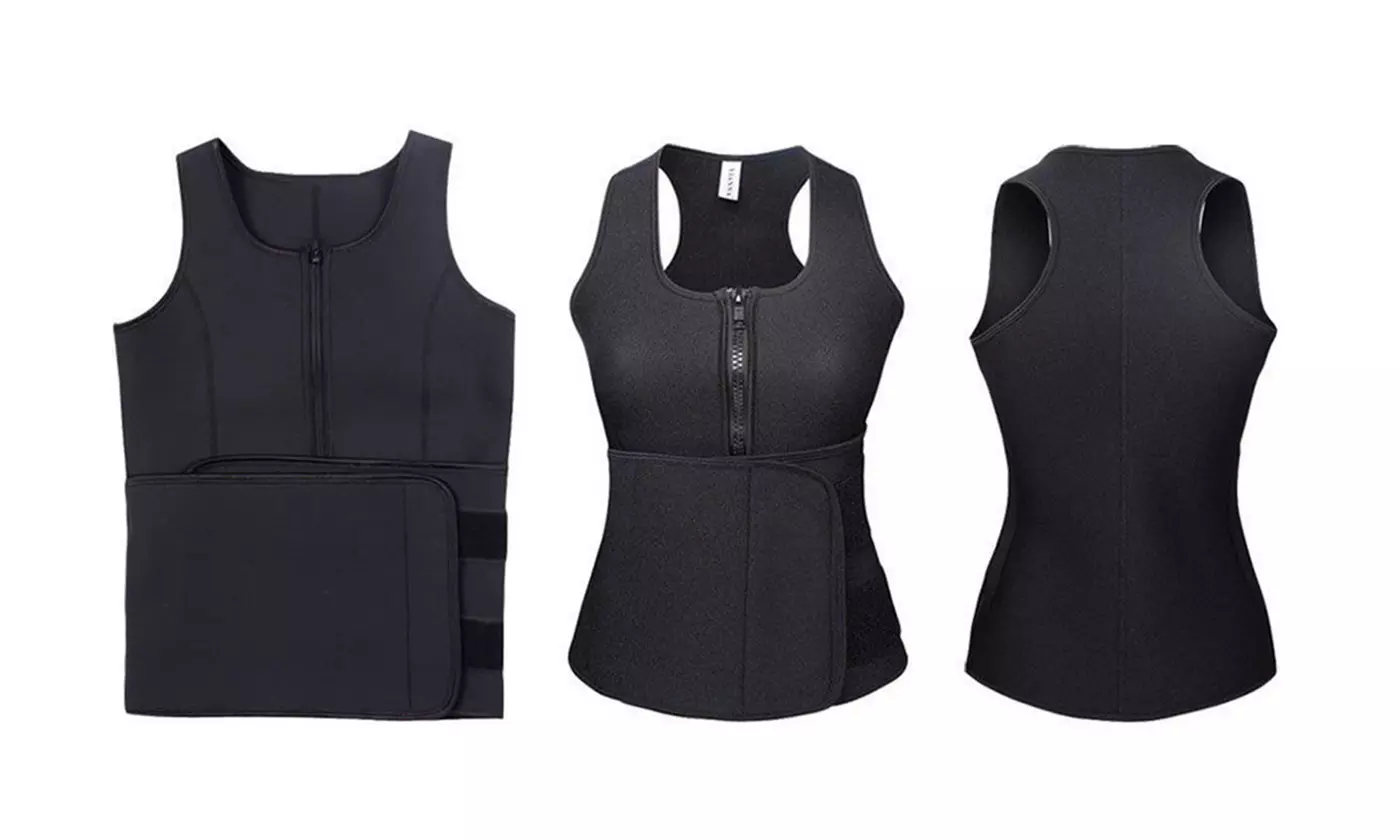 Women Waist Trainer Vest Workout Gym Slimming Adjustable Sweat Belt Body Shaper - Second Medium