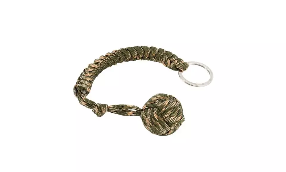 Monkey Fist Paracord Self Defense Keychain Survival Tool - Second Medium