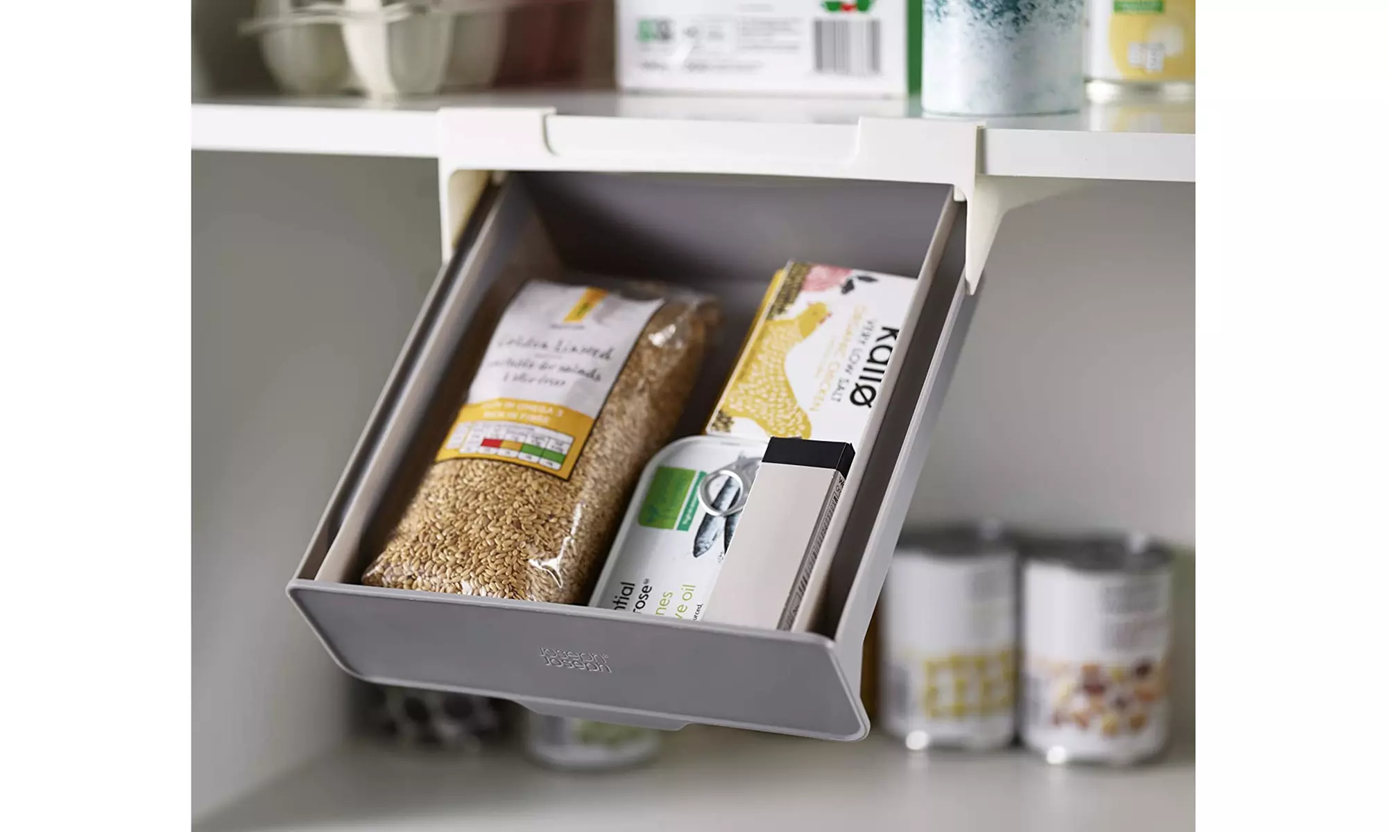 Joseph Joseph CupboardStore Under-Shelf Pull Out Drawer Storage Organizer, Gray - Primary Image