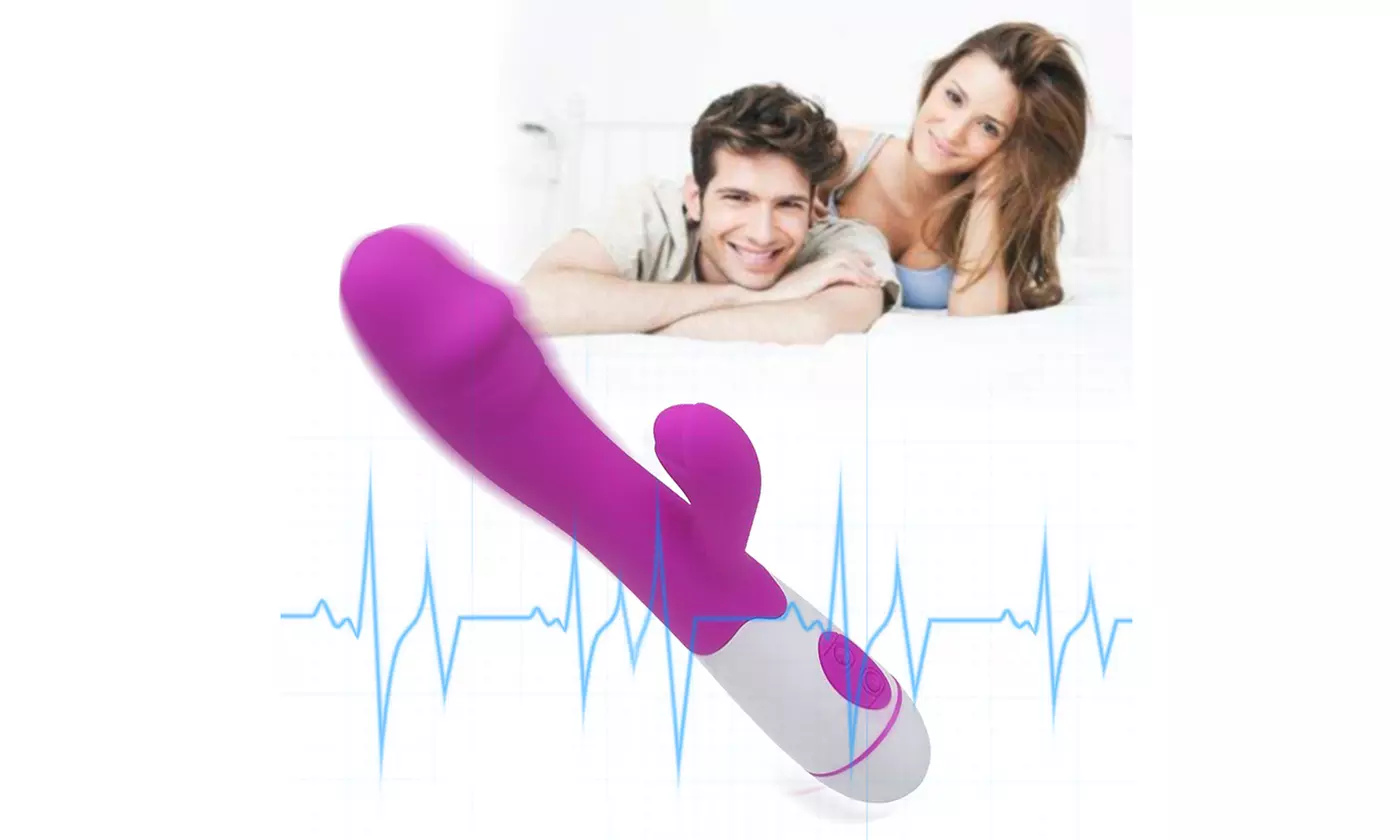 Waterproof G Spot Clitoris Rabbit Vibrator with 30 Vibrations Magic Wand