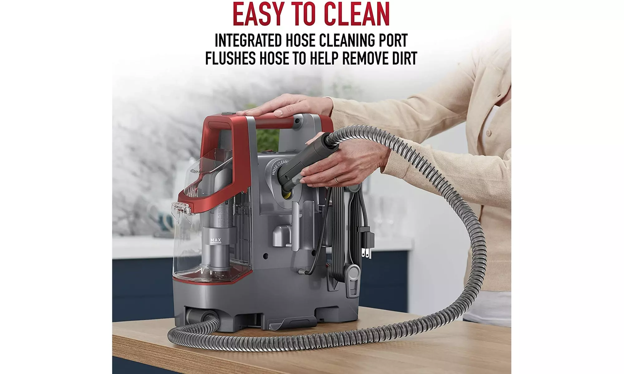 Hoover FH11300 Spotless Portable Carpet & Upholstery Spot Cleaner, (Red)- New