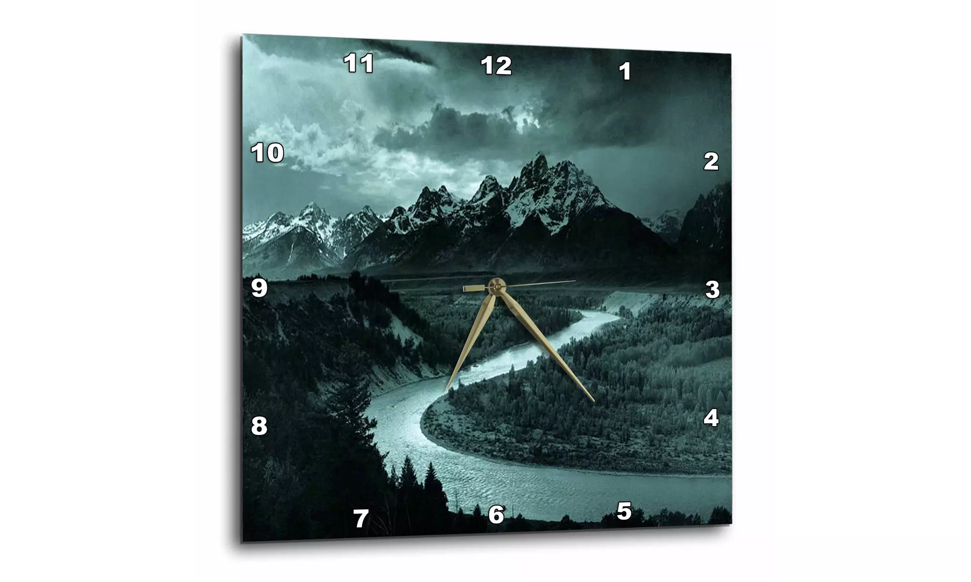  Wall Clock - Vintage Adams The Tetons and the Snake River - Primary Image