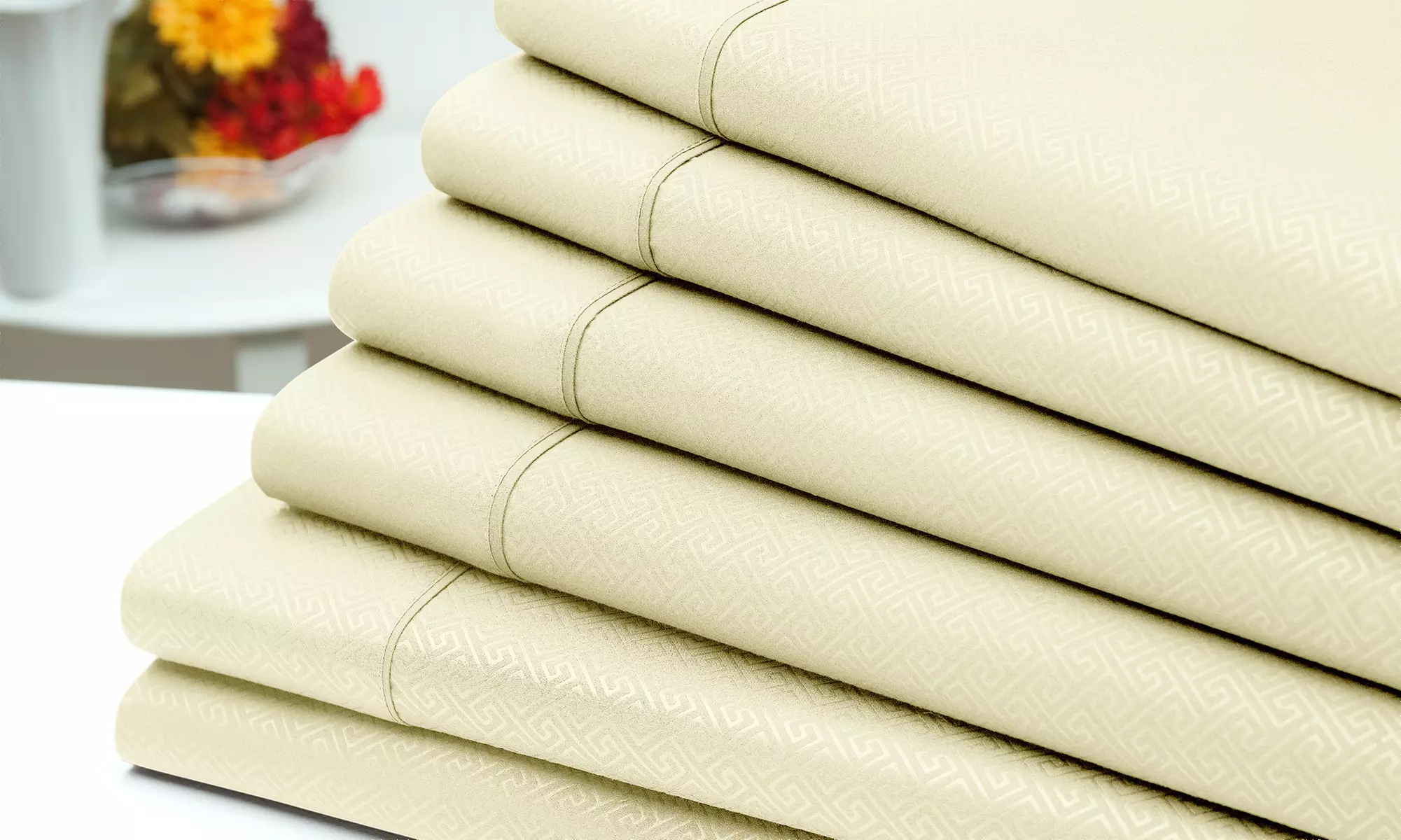 US Army 6 Piece Embossed Greek Key Sheet Set