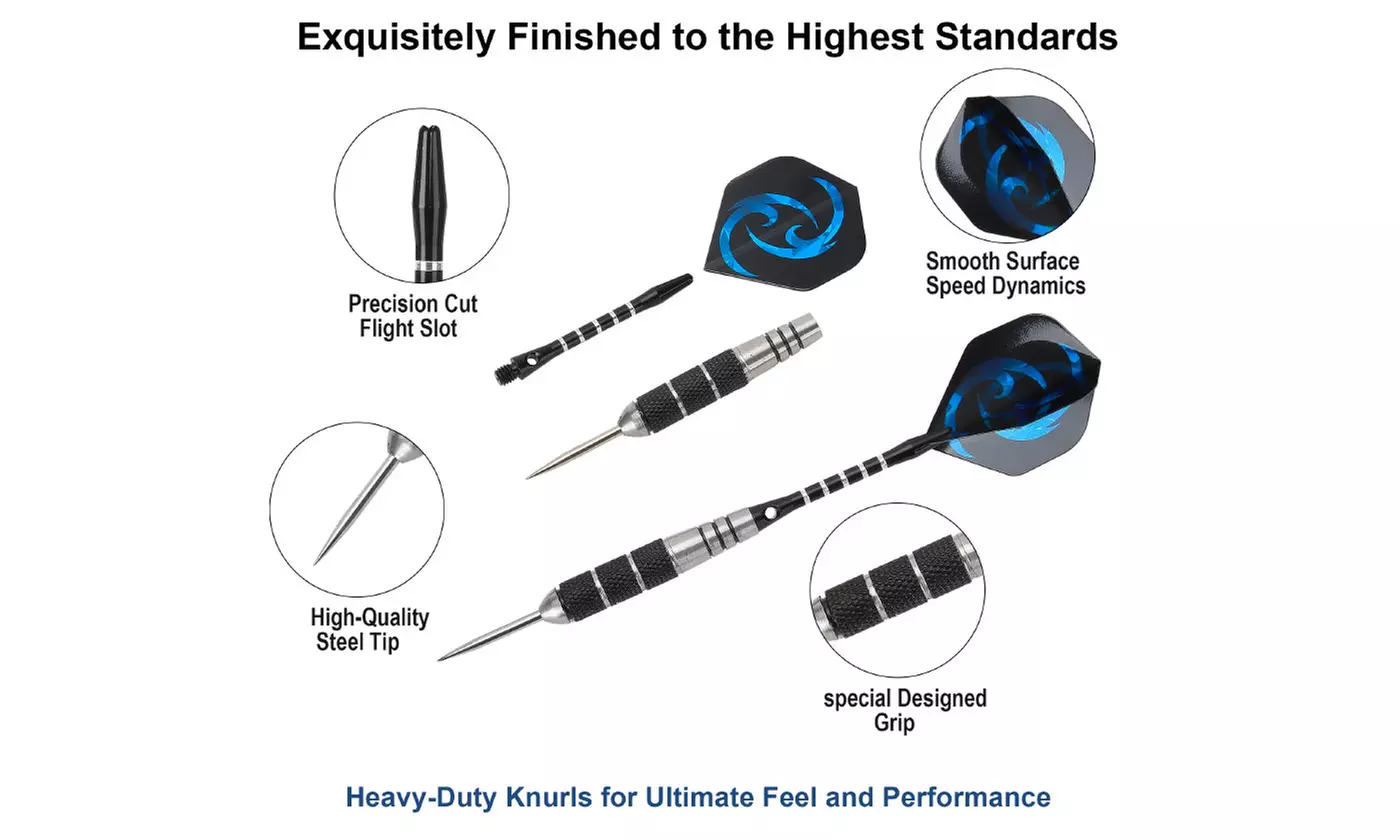6-Pack Professioanl Premium Steel Tip Darts Set