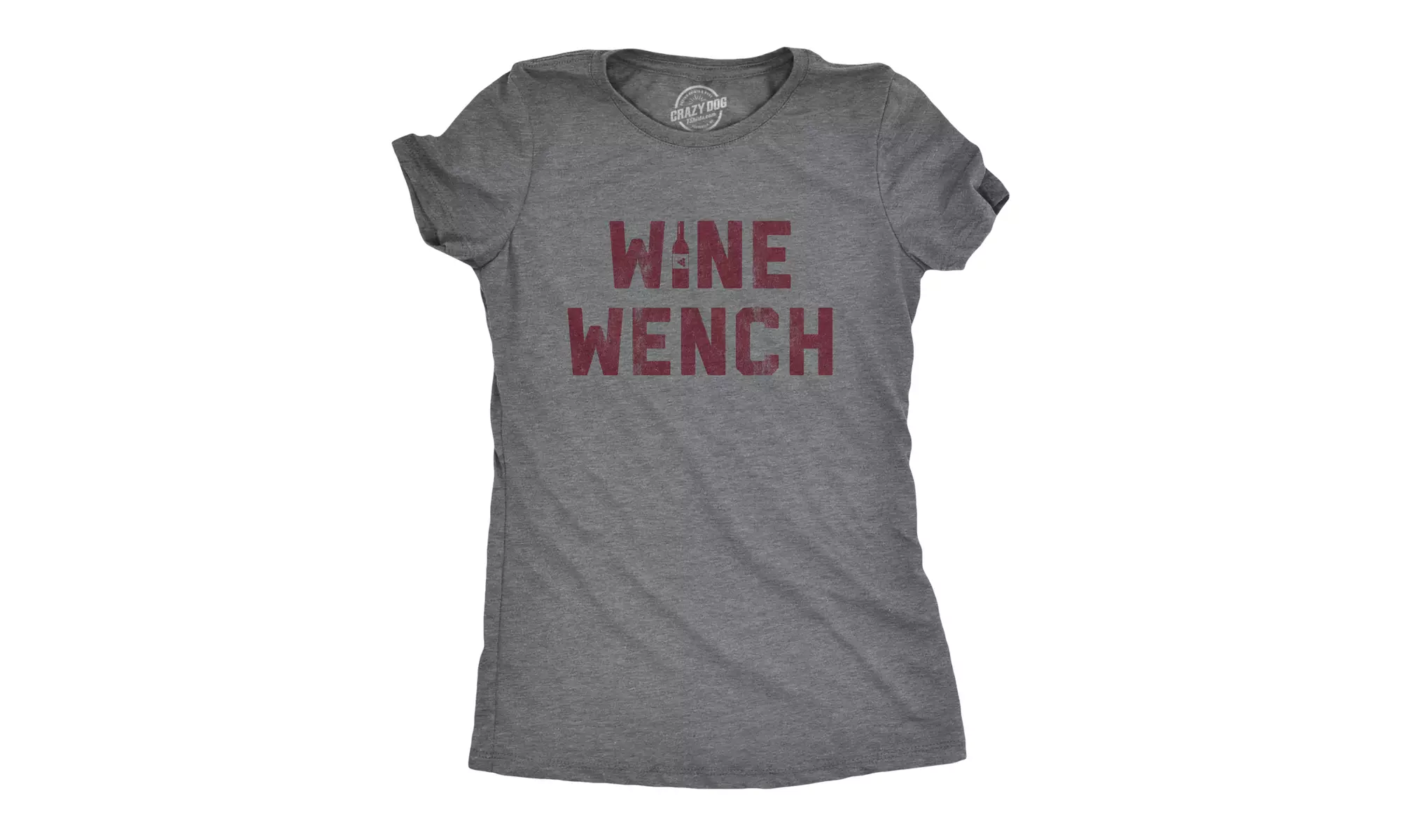 Womens Wine Wench Tshirt Funny Wino Vino Drinking Novelty Graphic Tee - Primary Image