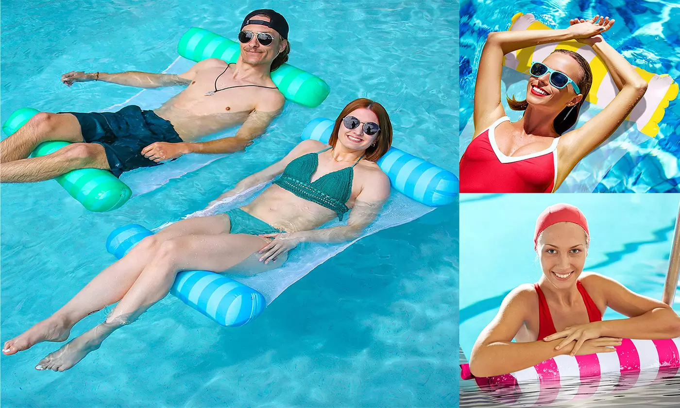 4 in 1 Multi-Purpose Inflatable Pool Hammock Pool Chair With Air Cylinder - Primary Image