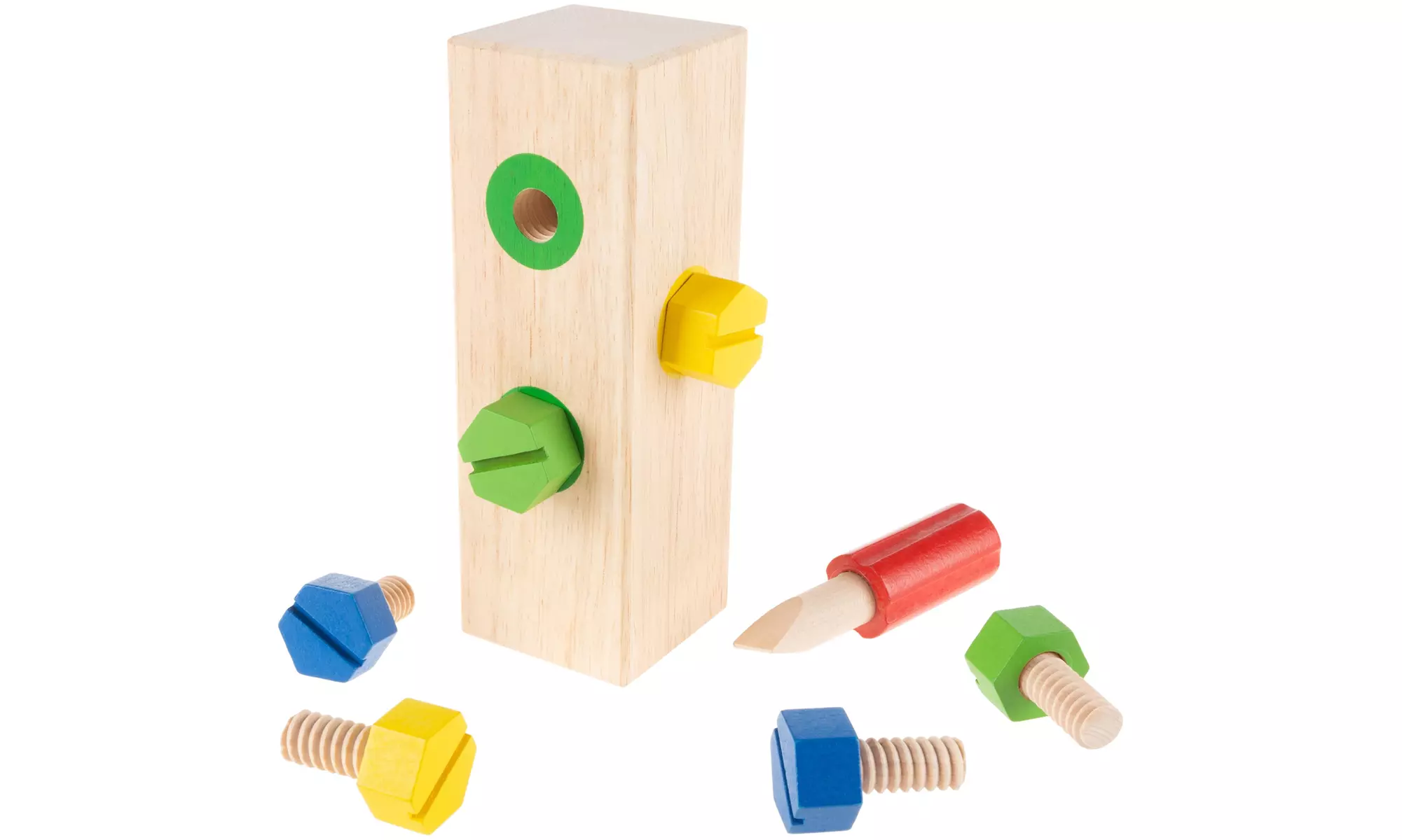 Hey! Play! Kids Wooden Screw Block Toy - Primary Image