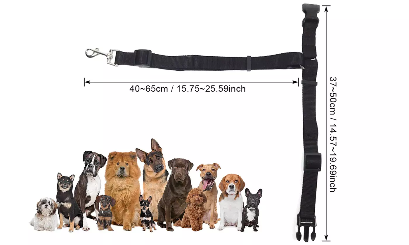 1-2 Pack Nylon Dog Seat Belt Harness Leash Clip Vehicle Car Pet for Dogs