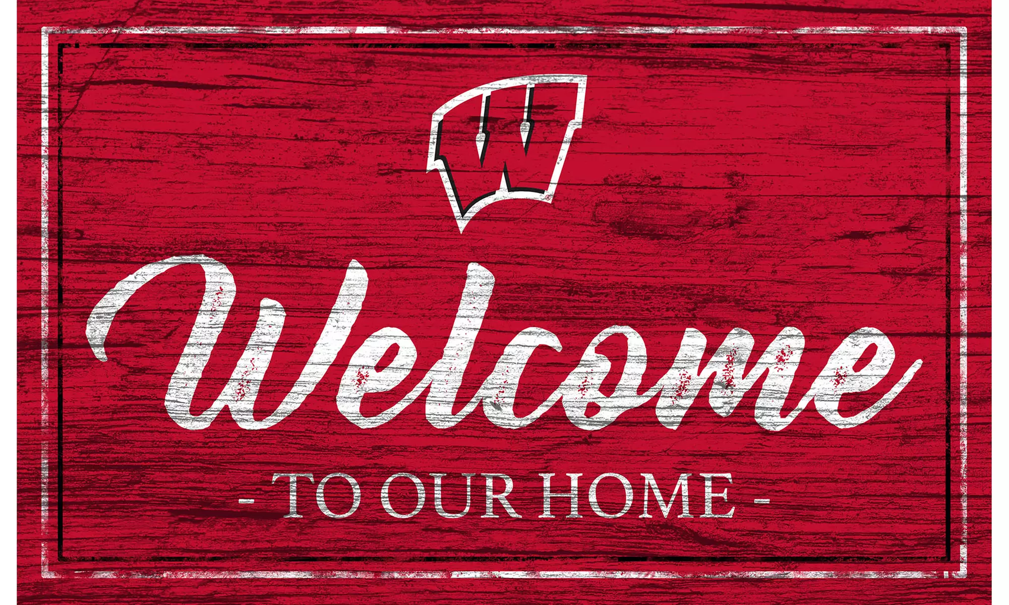 NCAA Team Color Welcome Sign - Second Medium