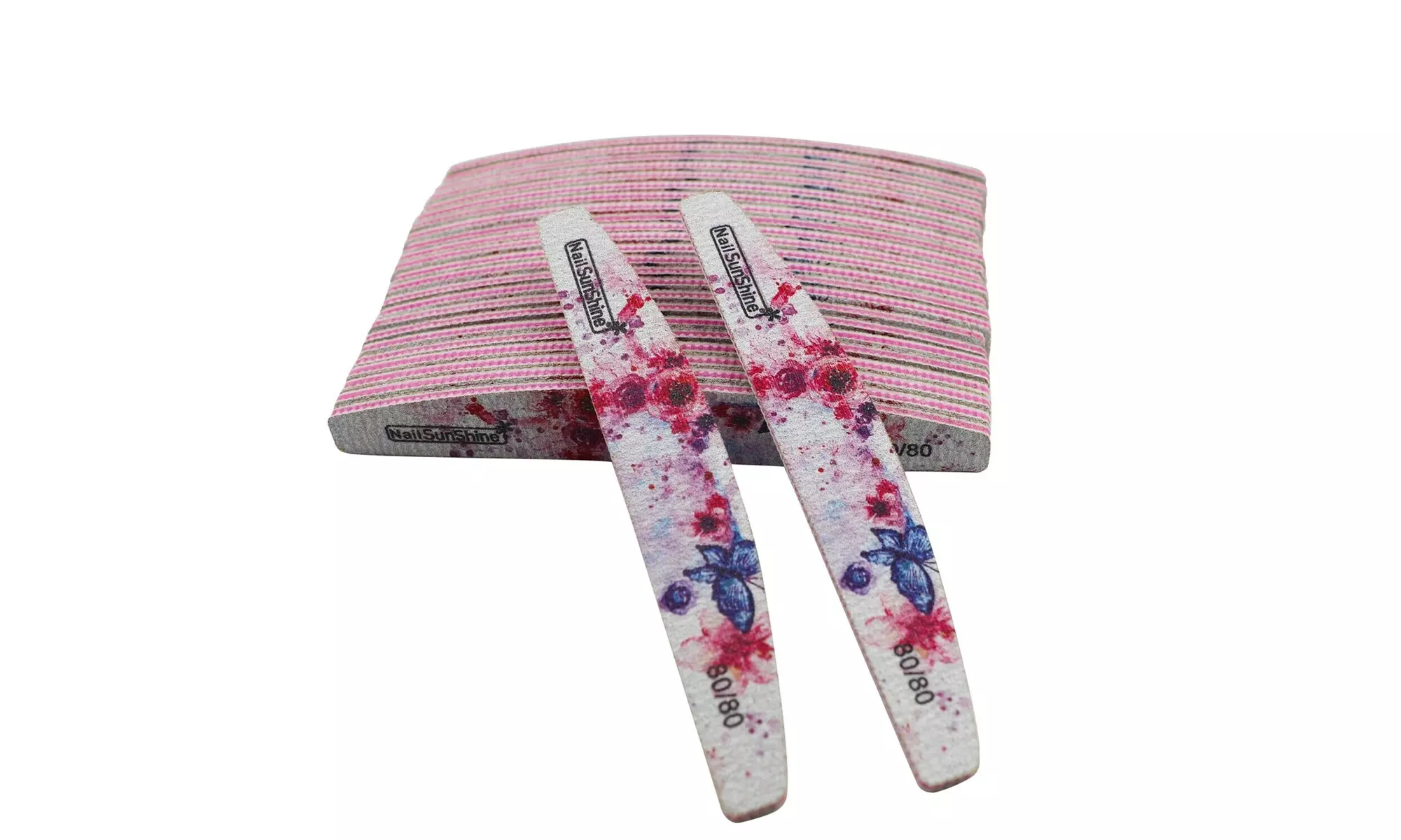 25pcs Nail Files Sanding Buffer Block flower Nail Files Pedicure 80/80 Sandpaper - Second Medium