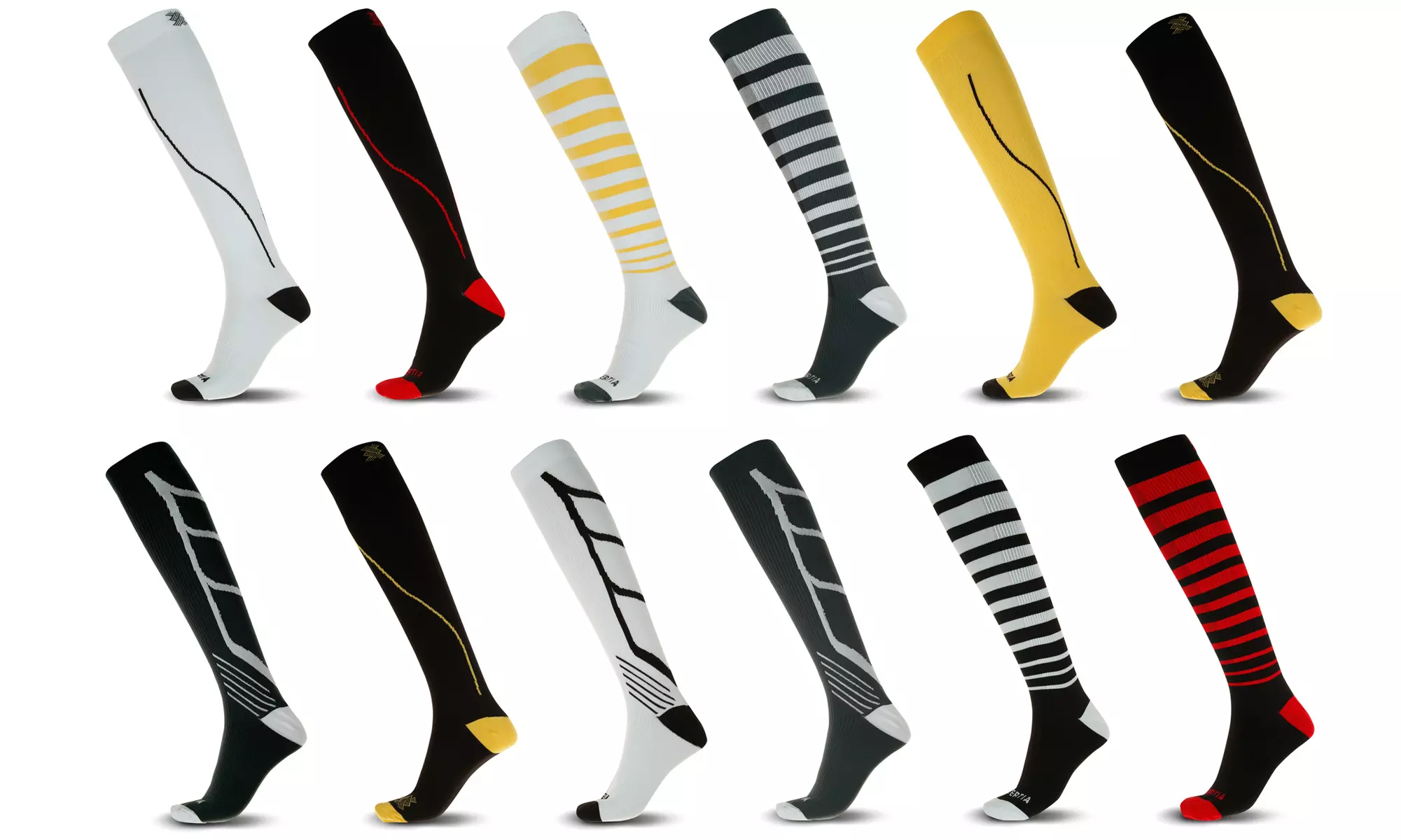 4-Pair Xertia Men's Compression Socks - Primary Image