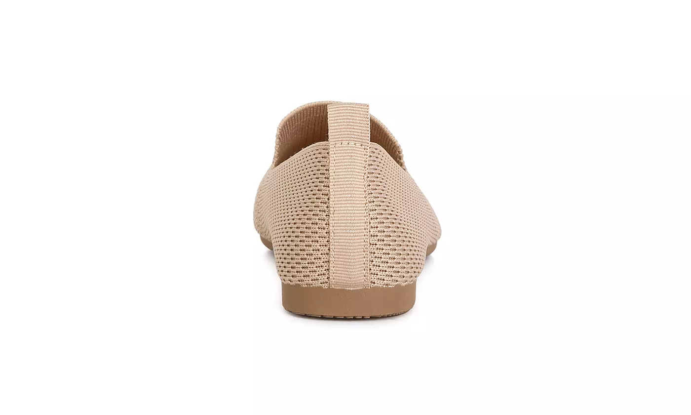 London Rag Akili Knit Textile Solid Flats