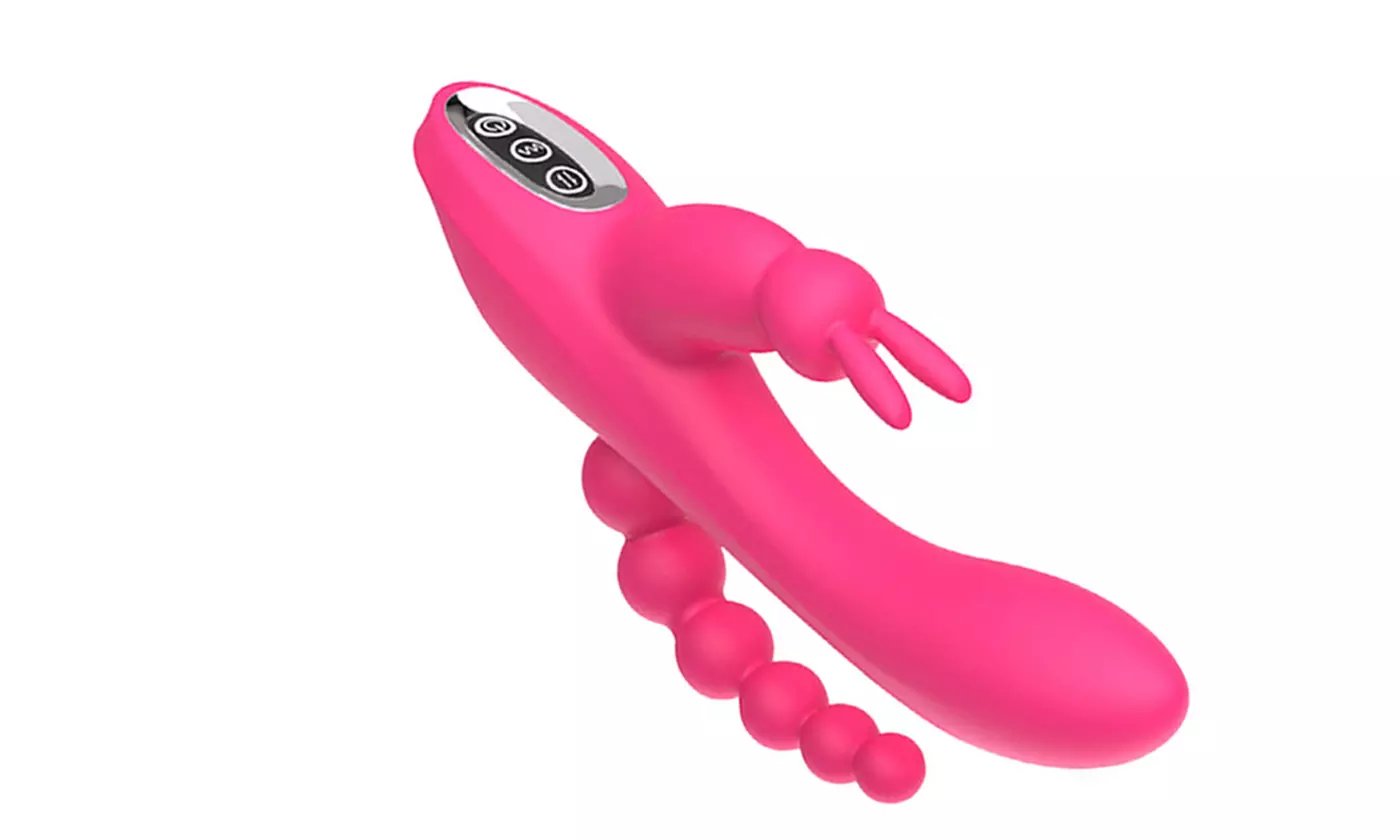 Rabbit Vibrator Triple Play G-Spot Dildo Vibe Waterproof Massager Sex Toys