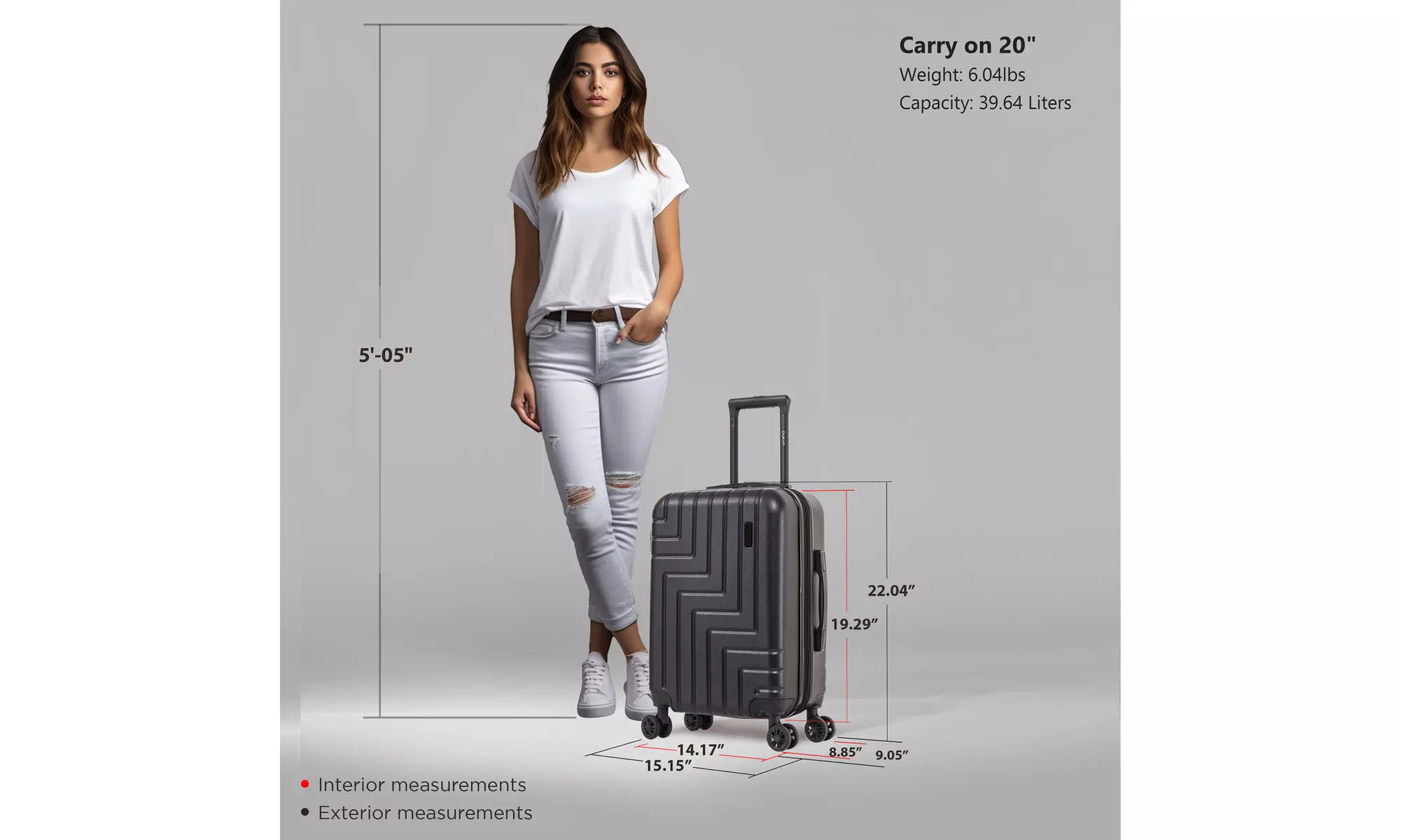 DUKAP Zahav Lightweight Hardside Spinner Luggage