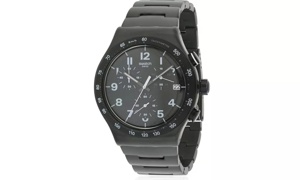 Swatch DESTINATION MANHATTAN Stainless Steel Chronograph Mens Watch YVB402G - Primary Image