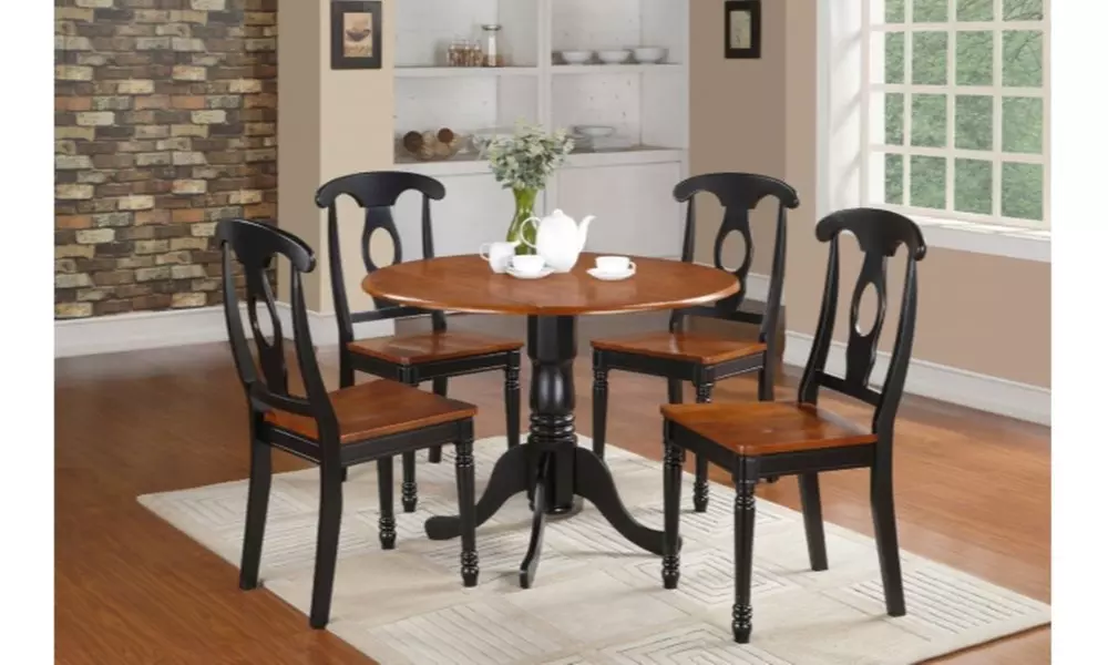 East West Furniture Small Kitchen Table Set- Small Table and 2 Dining Chairs - Second Medium