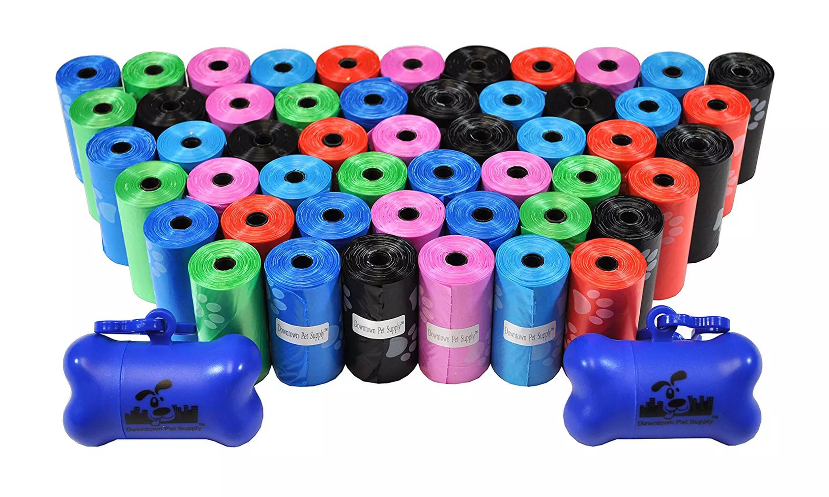 1000 Pet Waste Dog Poop Bags with Two Dispensers - Primary Image