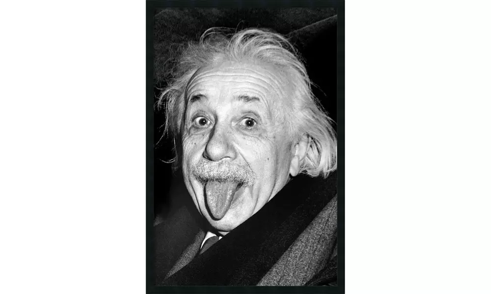 Albert Einstein - Funny Face' Framed Gel Coated Print 25x37-in - Primary Image