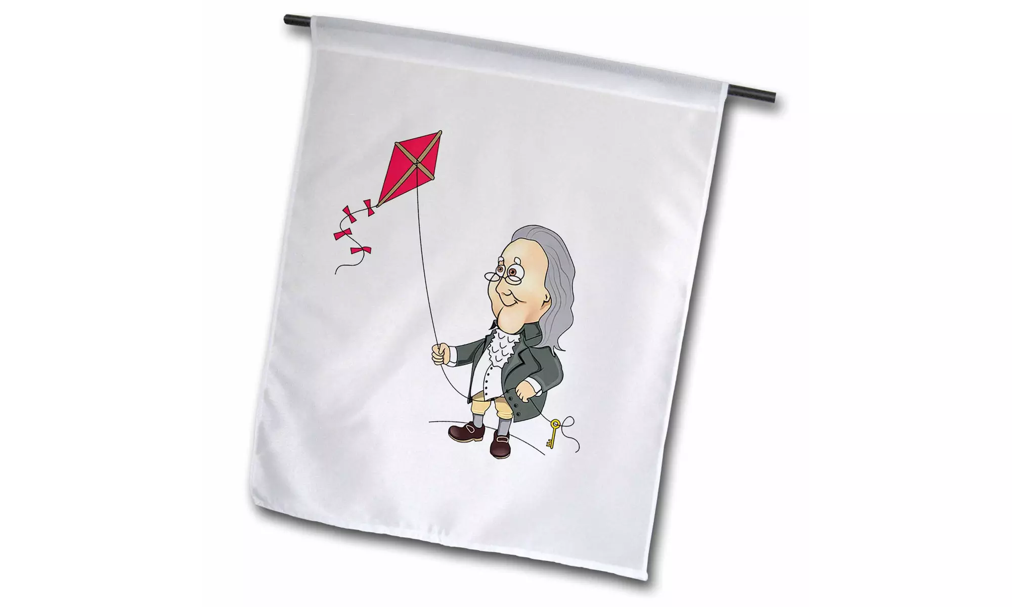  Garden Flag Benjamin Franklin and his Famous Kite Experiment - 12 by 18-inches - Primary Image