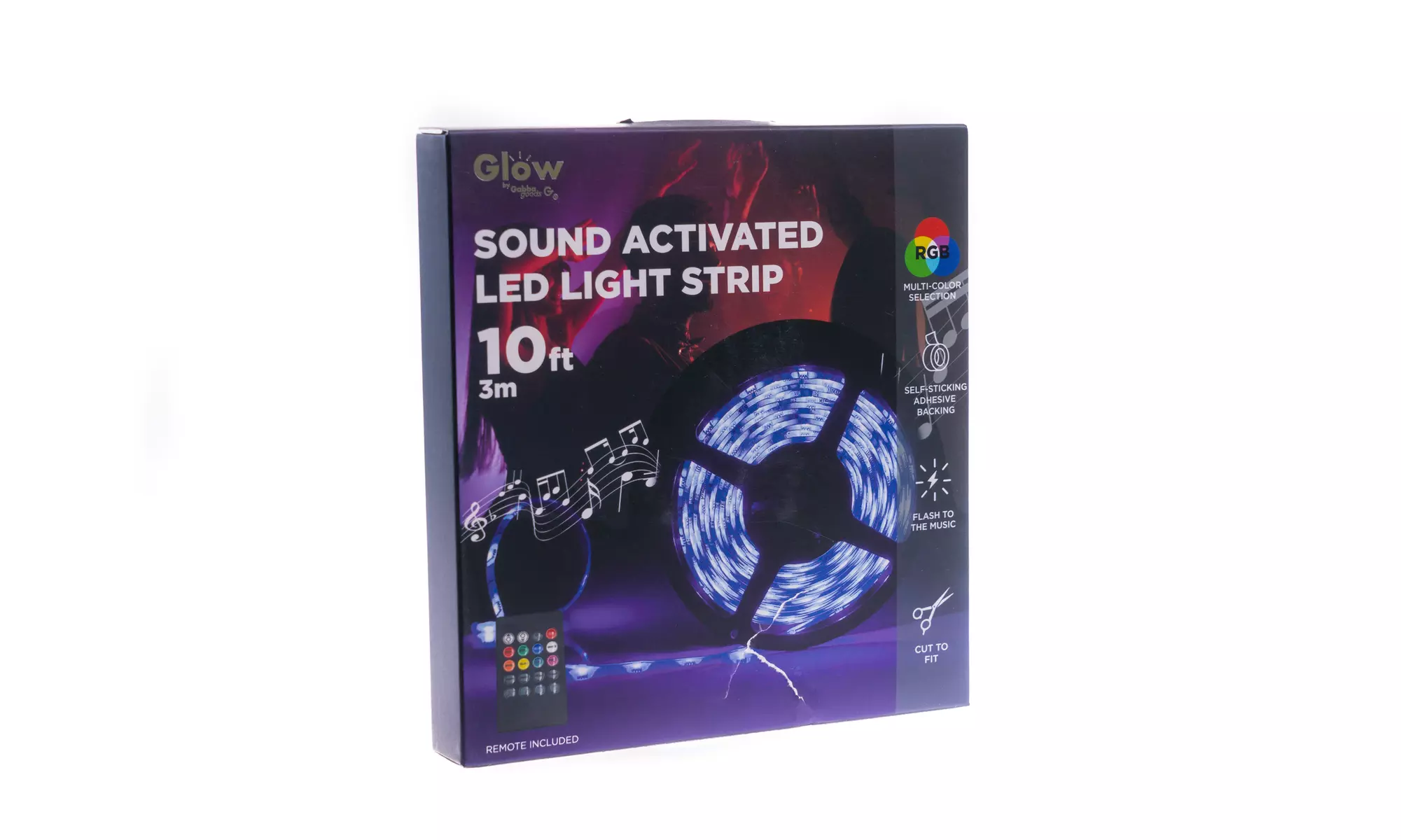 Glow LED Light Strips with remote control - 6 foot & 10 foot - White & Color - Primary Image