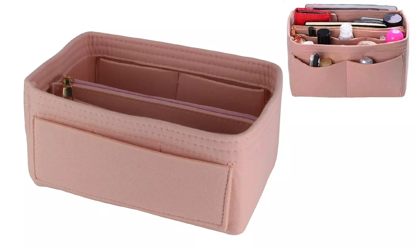 Slim Expandable Felt Purse Handbag Organizer Insert Organizer Bag In Bag  - Second Medium
