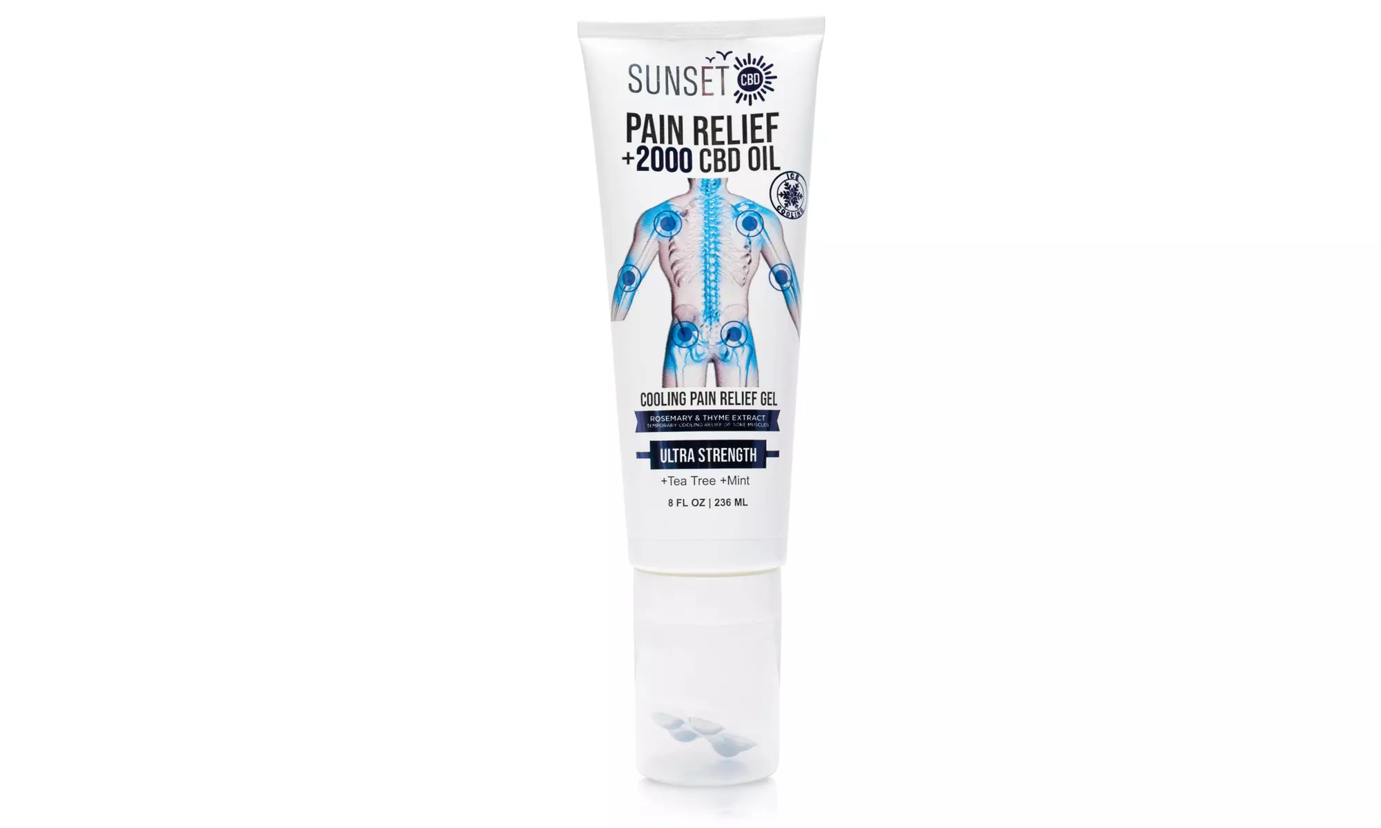 Sunset CBD Pain Relief Cream with Organic CBD & Menthol