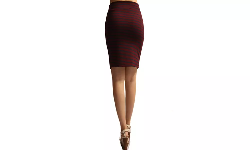 Azules Ponte Above Knee Pencil Skirt 9017PT-A12 - Second Medium