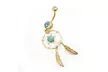 Pack of 5 Dream Catcher Design Belly Button Rings Assorted Colors  - Second Medium
