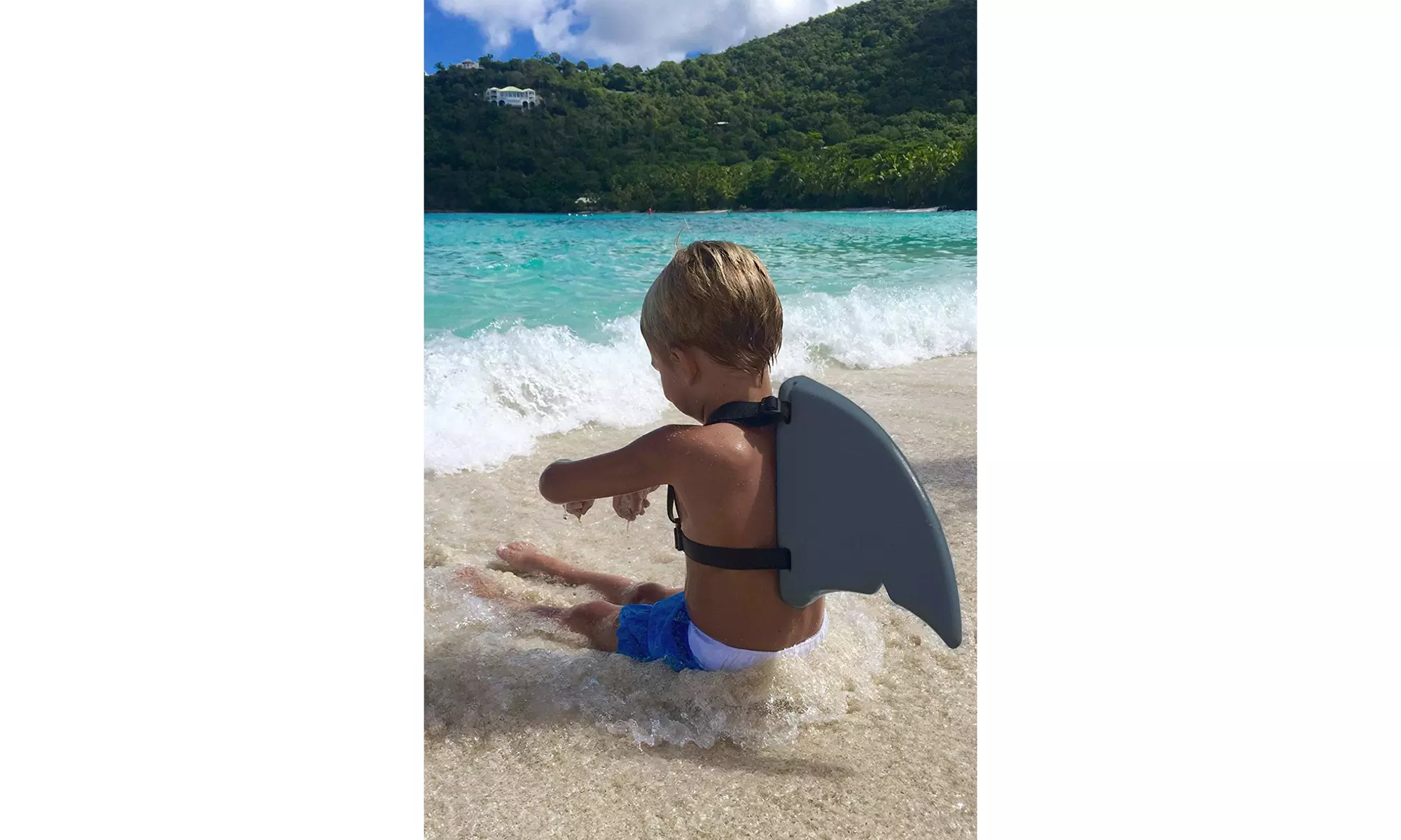 Fin Fun Shark Fin for Swimming and Costume (Gray) - Second Medium